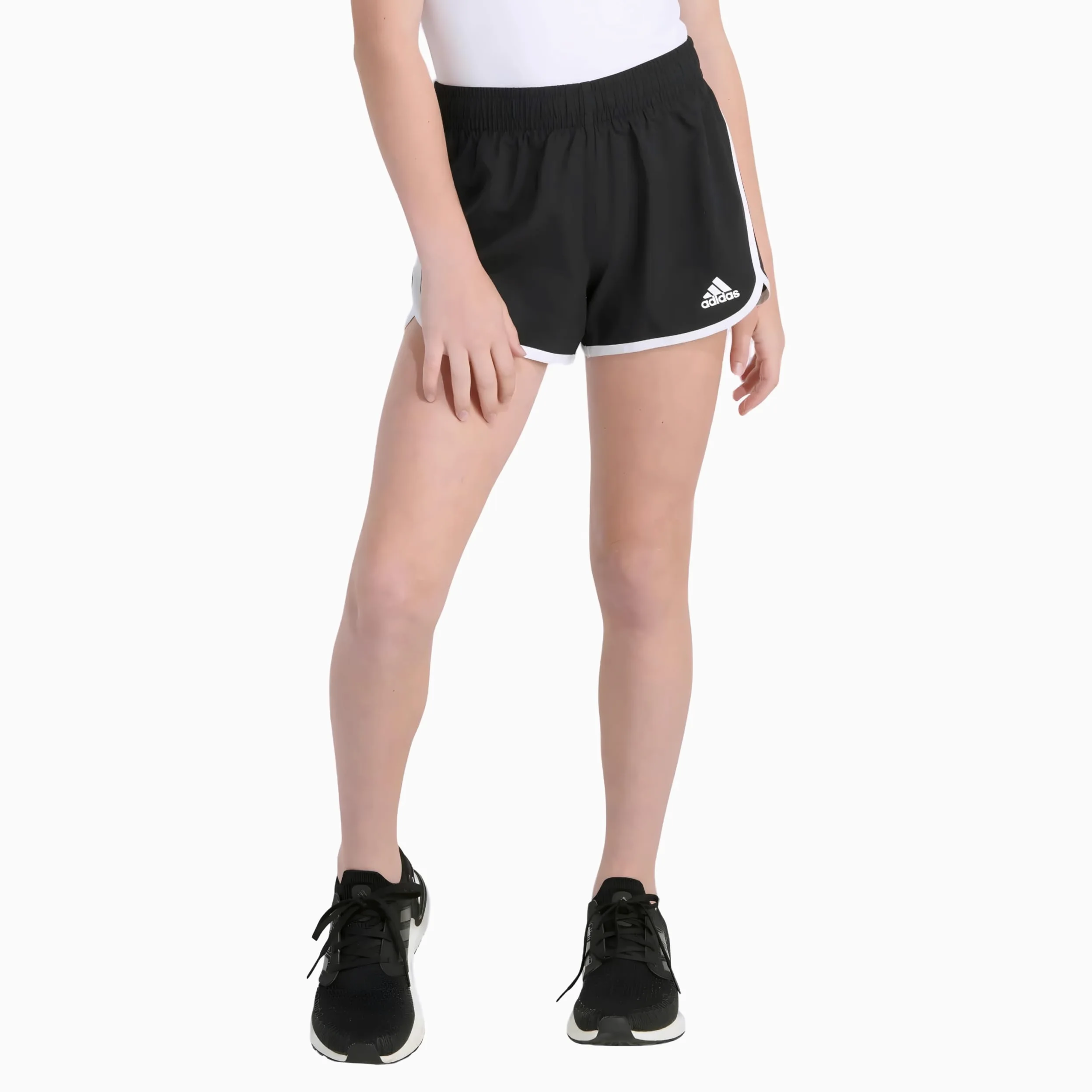 adidas Elastic Waistband Woven Pacer Gym Running Shorts Pantalones Cortos para Niñas