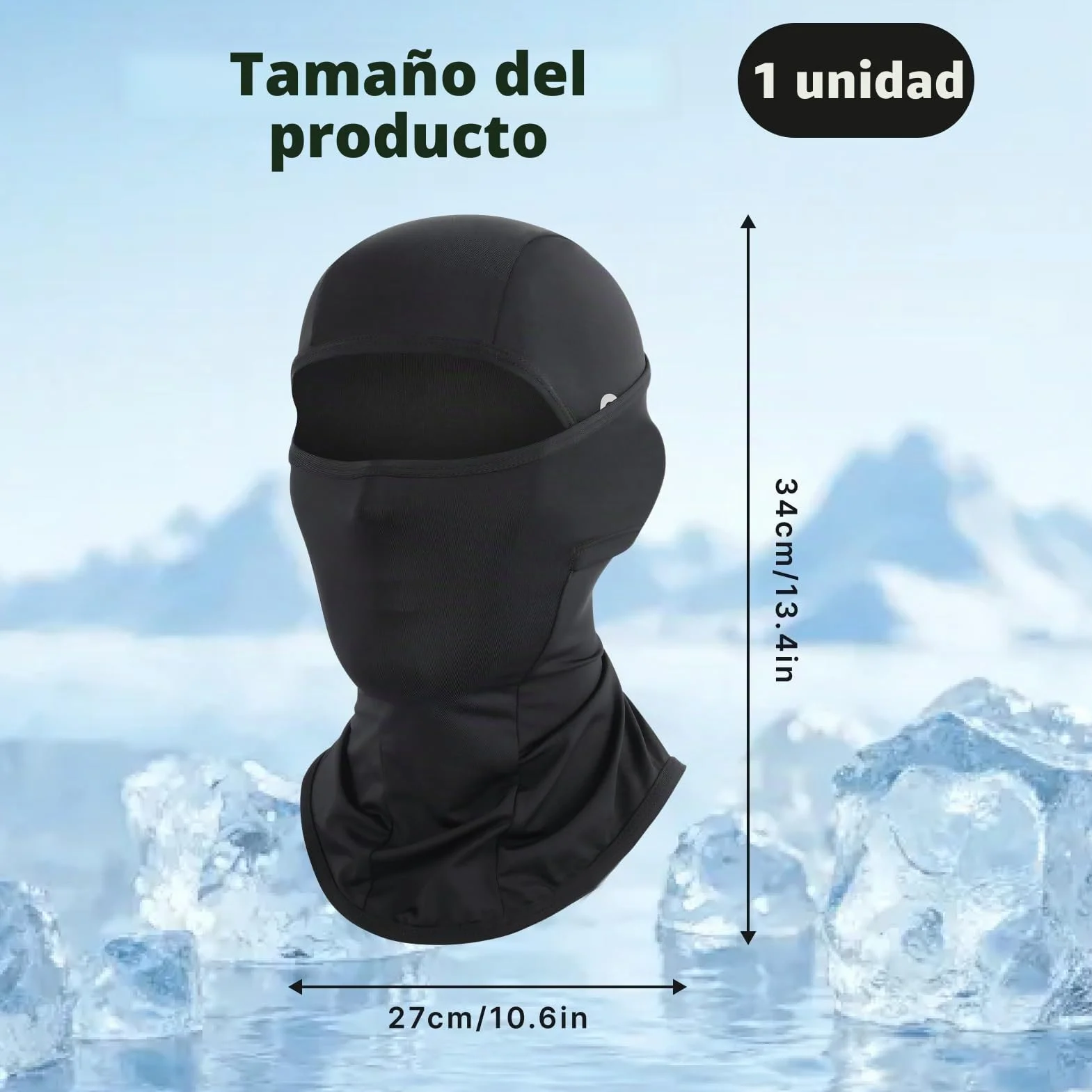 Pasamontañas Verano UPF50+ Transpirable Protección Solar Abertura Gafas Sotocasco Moto Ligero Balaclava Ciclismo Running