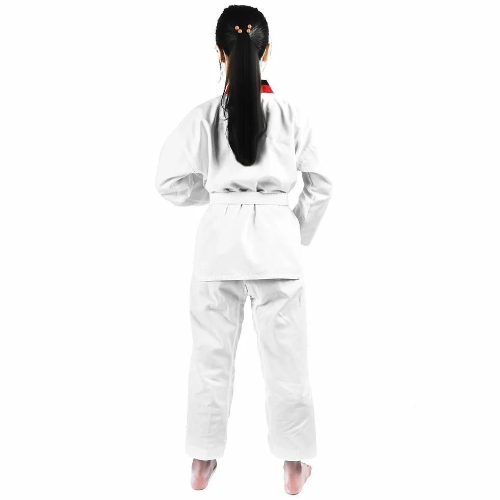 Niños Uniforme de Taekwondo Algodón Completo Artes Marciales Ropa Deportiva Karate (120)