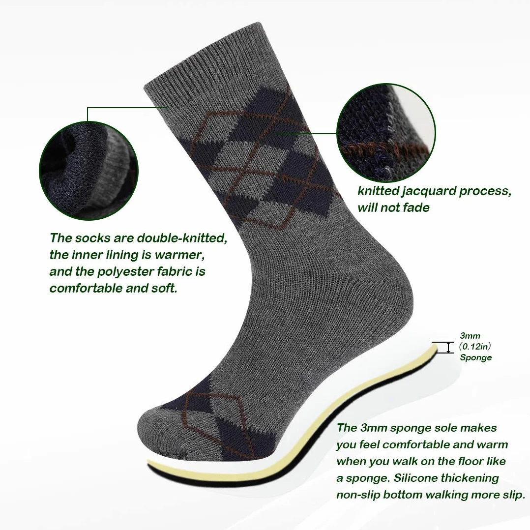 Calcetines antideslizantes de punto para hombre Vihir