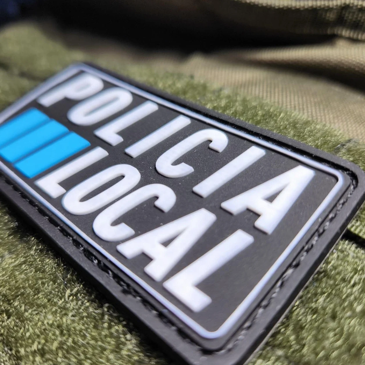 Parche Militar Táctico Policia Local 3D PVC Hook&Loop Insignia Policial para Mochila Airsoft Supervivencia Outdoor