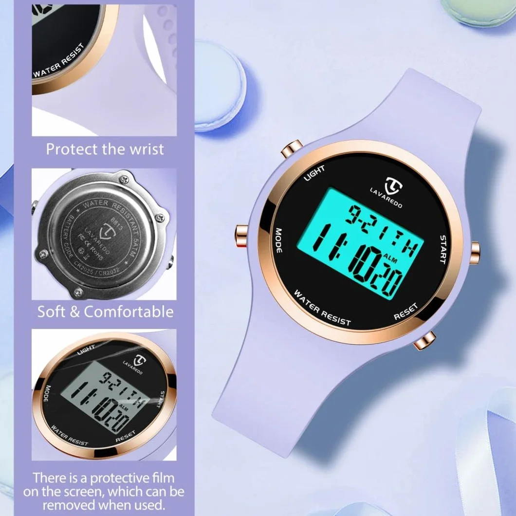 BEN NEVIS Reloj Digital para Niñas y Niños con Alarma, Luz LED, Cronómetro, Calendario, 12/24 Horas, Correa de Silicona