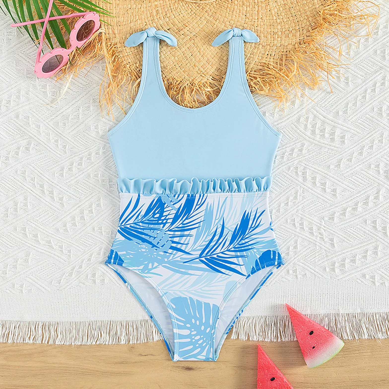 Bañador de mujer negro una pieza estampado floral playa deporte 36