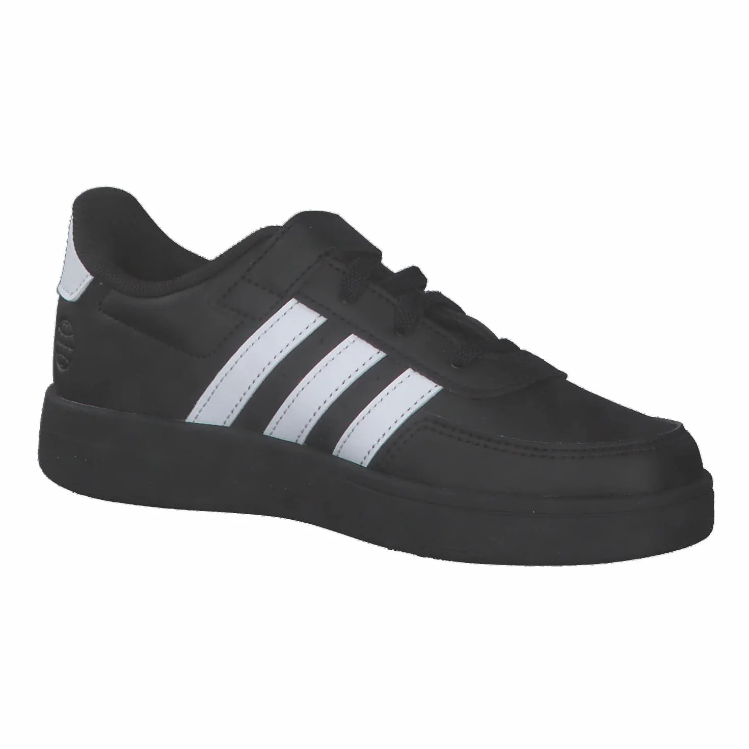 adidas Breaknet Lifestyle Court Elastic Lace Top Strap Shoes, Core Black/Cloud White, 33 EU