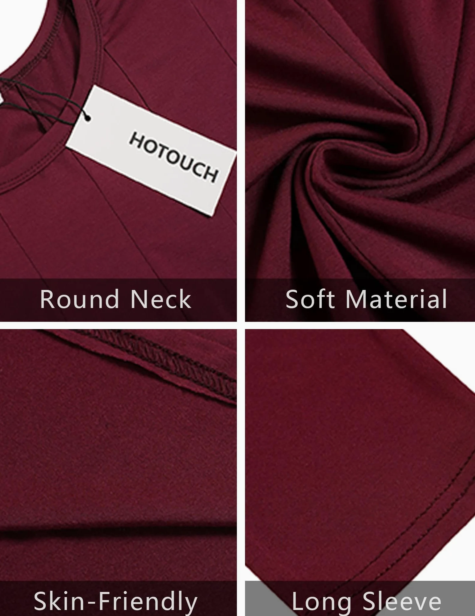 Hotouch Vestidos de verano para mujer, elegante, túnica, cuello redondo, manga 3/4, vestido de línea A, clásico, vestido midi con bolsillos, S-XXL