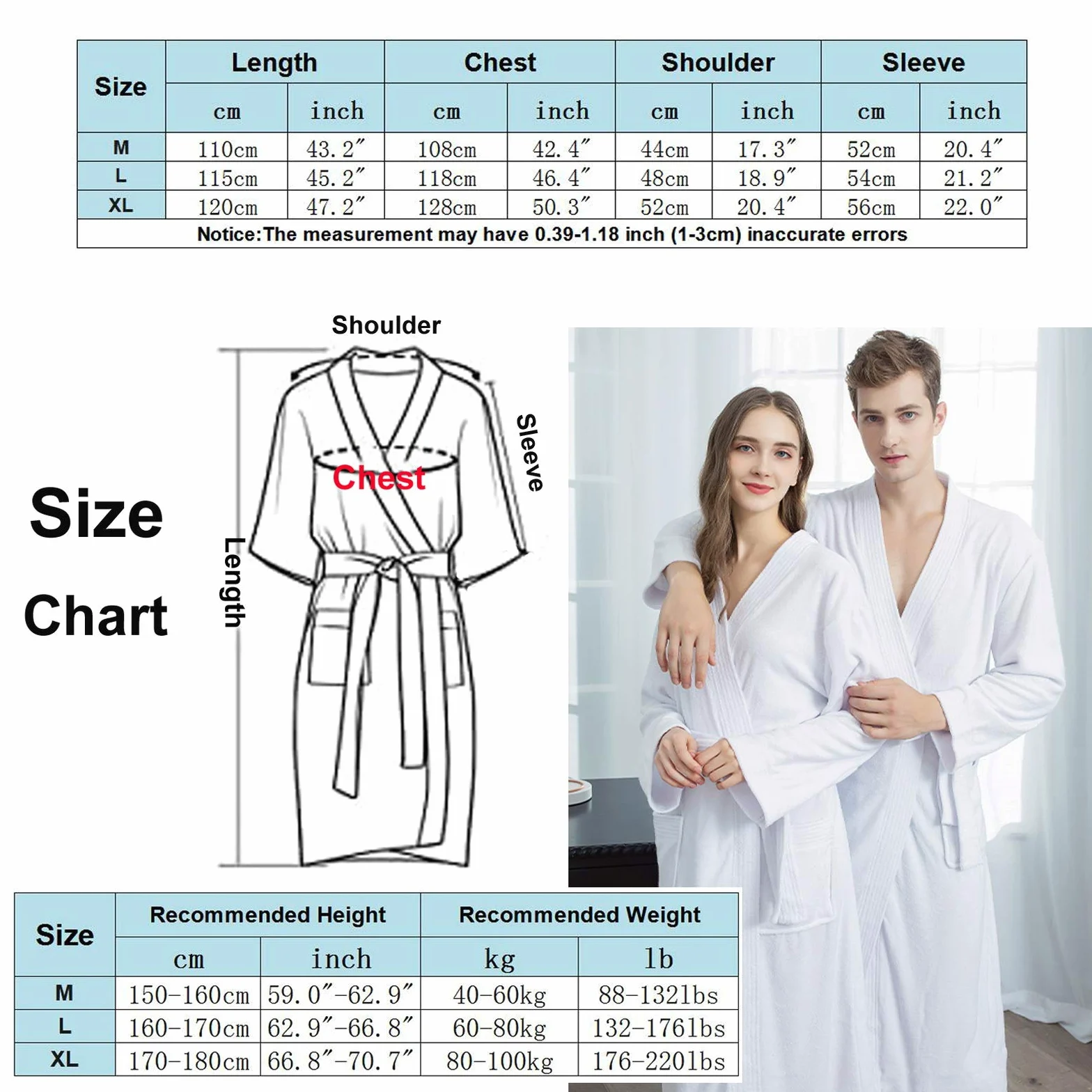 Albornoz para hombre con gofres con bolsillos para todas las estaciones, spa, hotel, piscina, ropa de dormir