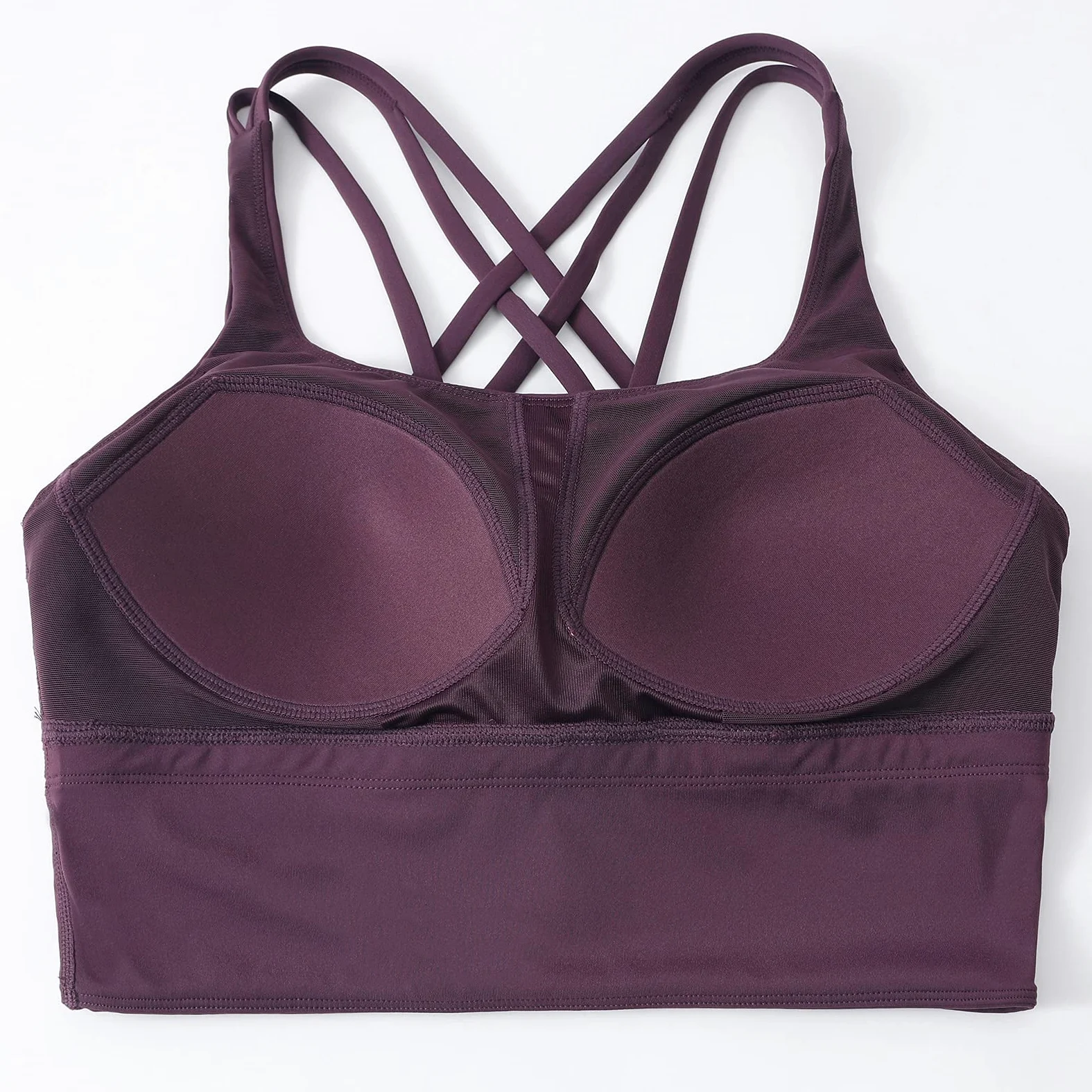 Mujer Sujetador Deportivo Yoga Sexy sin Aros Cruzados Espalda