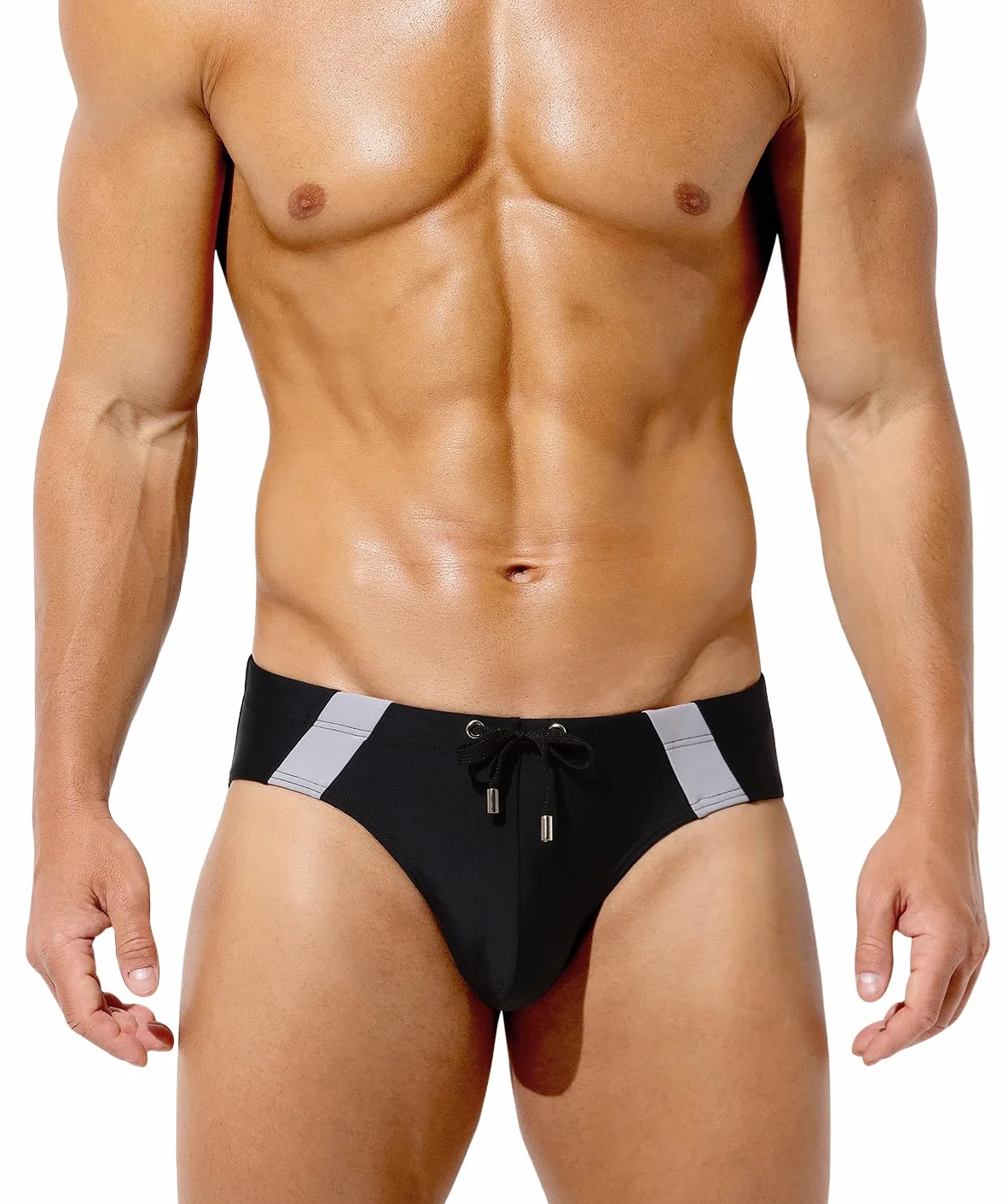 Arjen Kroos Bañador Slip Hombre Ajustable con Cordón Secado Rápido Resistente al Cloro para Natación Piscina Playa