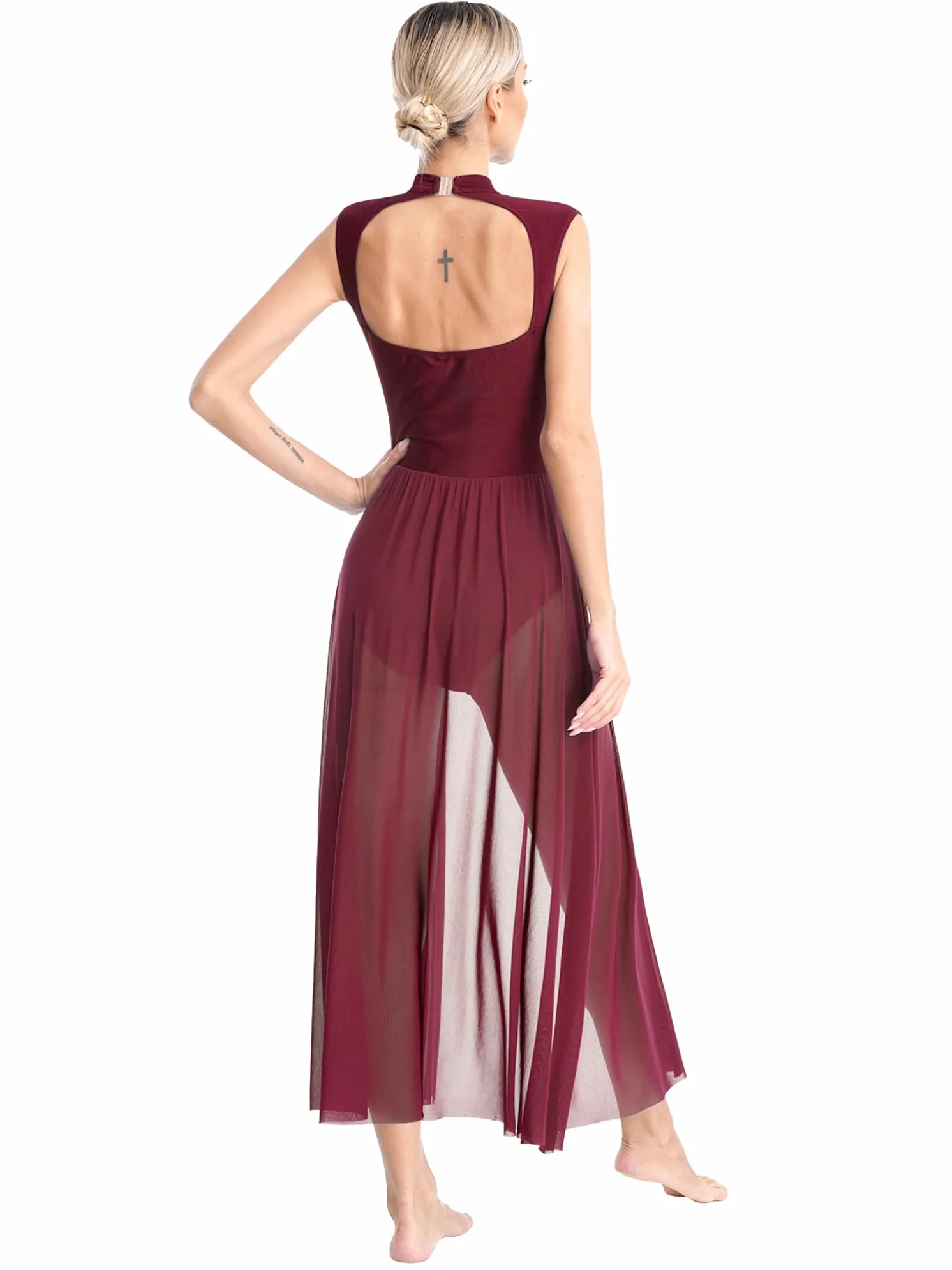 Freebily Vestido De Danza Lírica para Mujer Maillot De Danza Clásica Sin Mangas