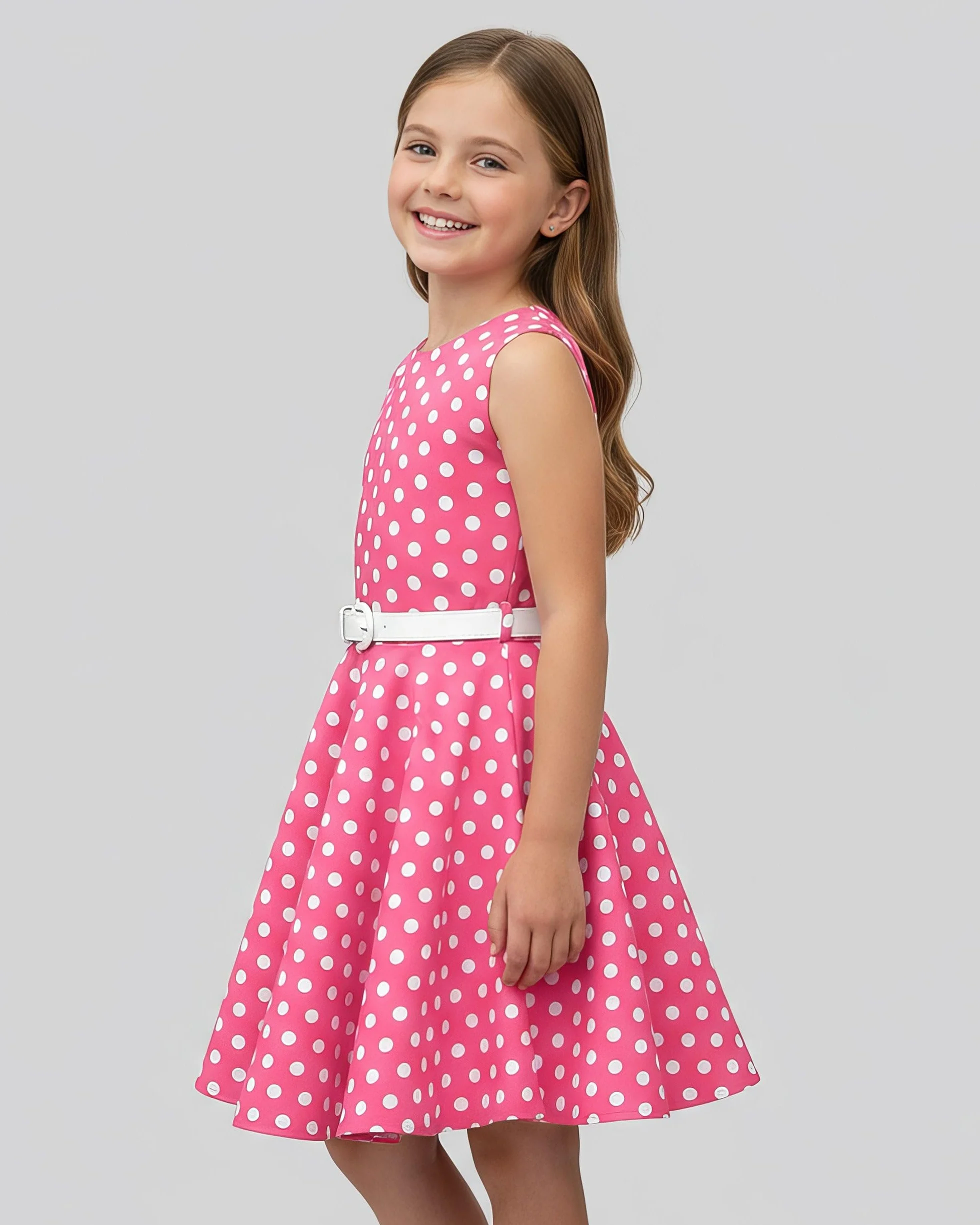 Vestido de Lunares Vintage Años 50 Audrey para Niñas