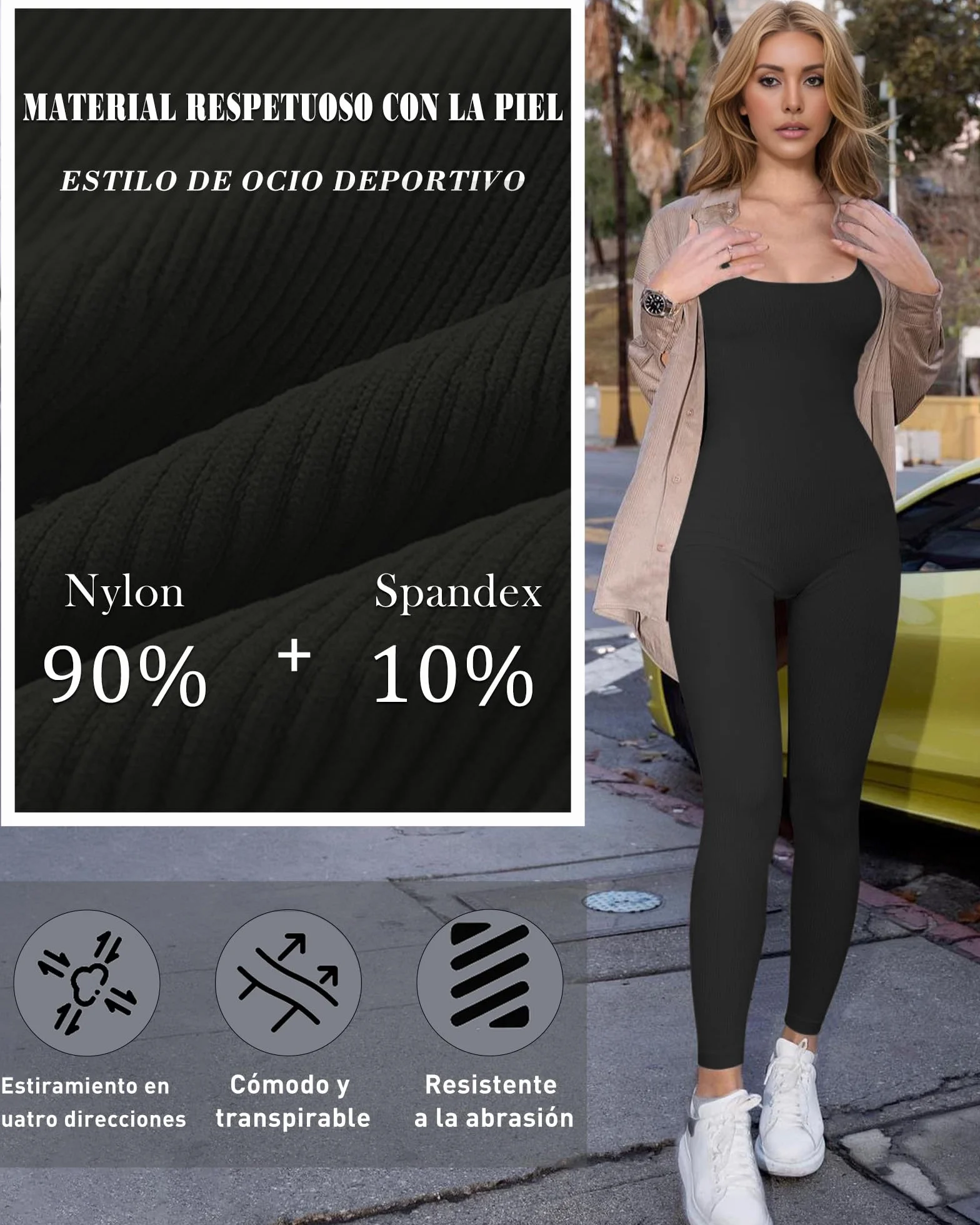 Merlvida Mono Deportivo Mujer sin Costuras Jumpsuit Ajustado Body Overol Ropa Gimnasio Fitness Yoga