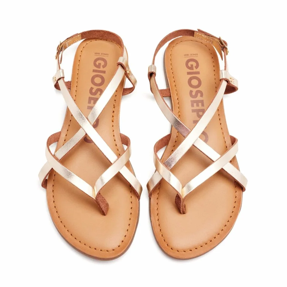 GIOSEPPO Sandalias Blancas Estilo Romana Mujer