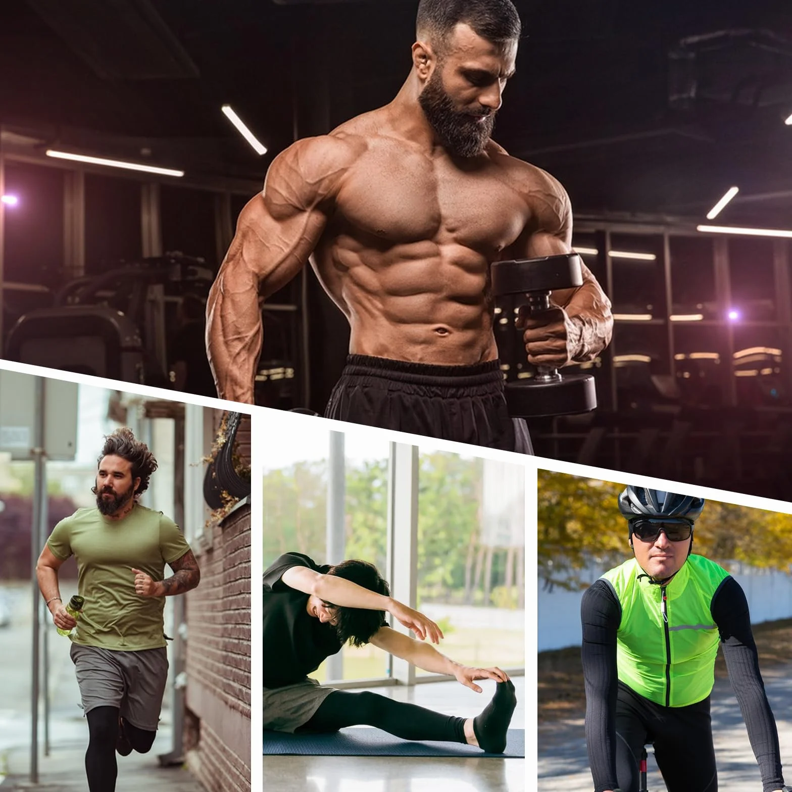 NuCamper Pantalones de Compresión para Hombres, Correr Baselayer Leggings, Secado Rápido, Entrenamiento Atlético