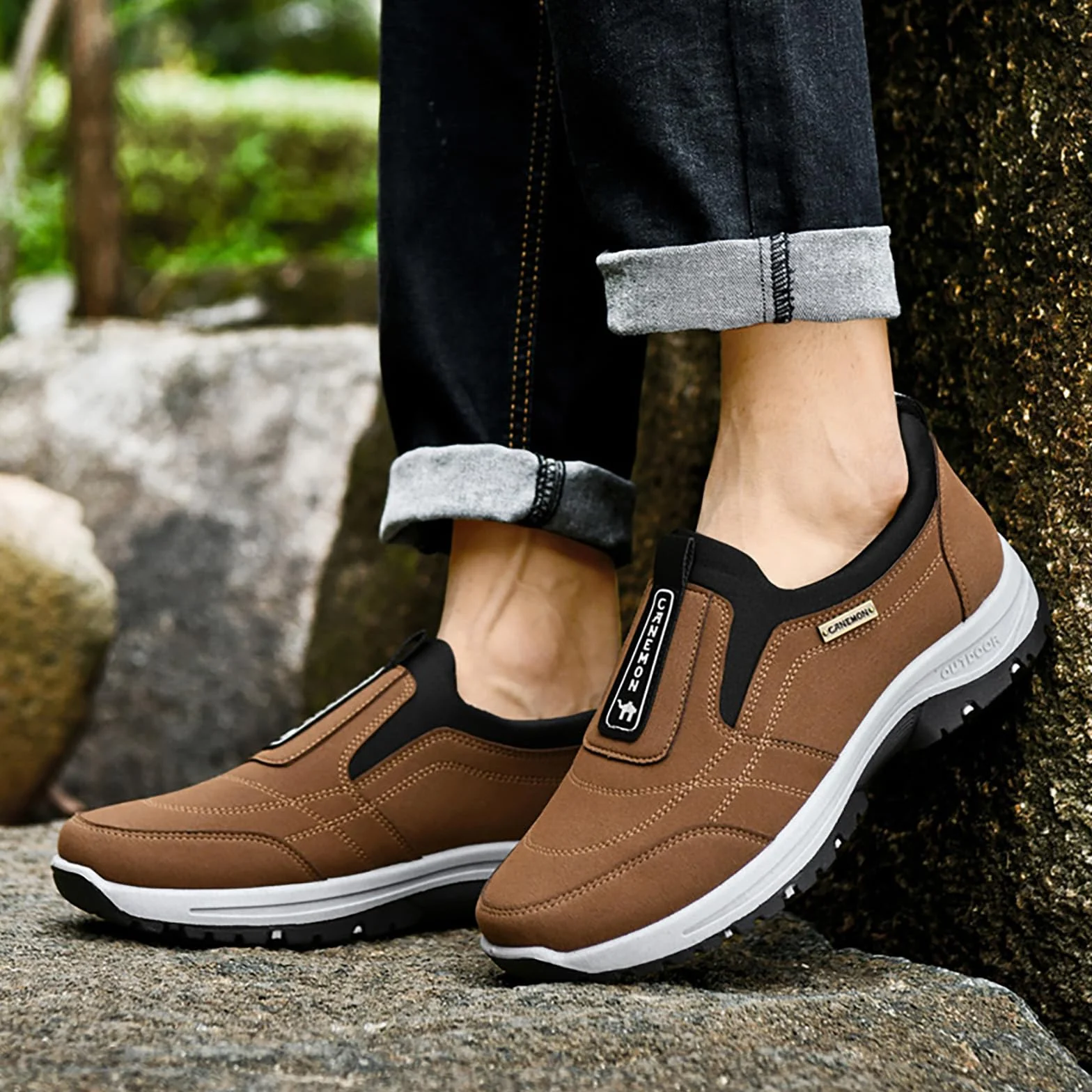 Zapatillas Deportivas Hombre Impermeables Senderismo Trekking Antideslizantes Marrón 42EU