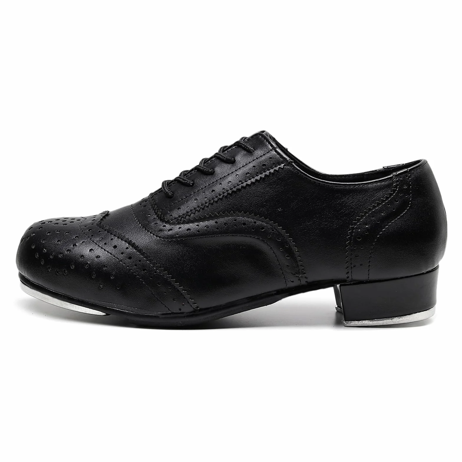 Zapatos de Claqué Hombre Tacón Bajo Cordones Brogue Transpirables
