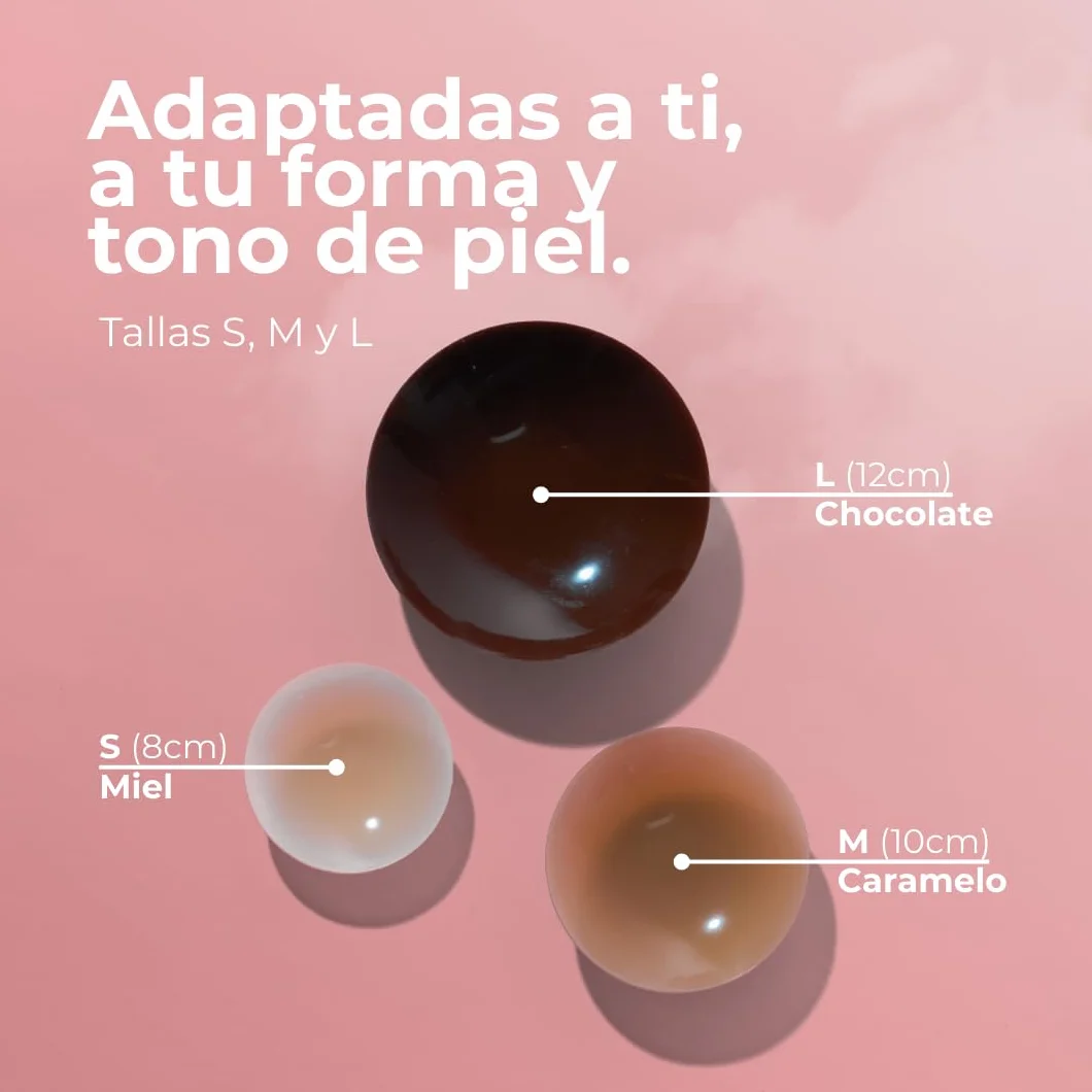 Pezoneras Invisibles Autoadherentes de Silicona Reutilizables para Vestidos sin Sujetador