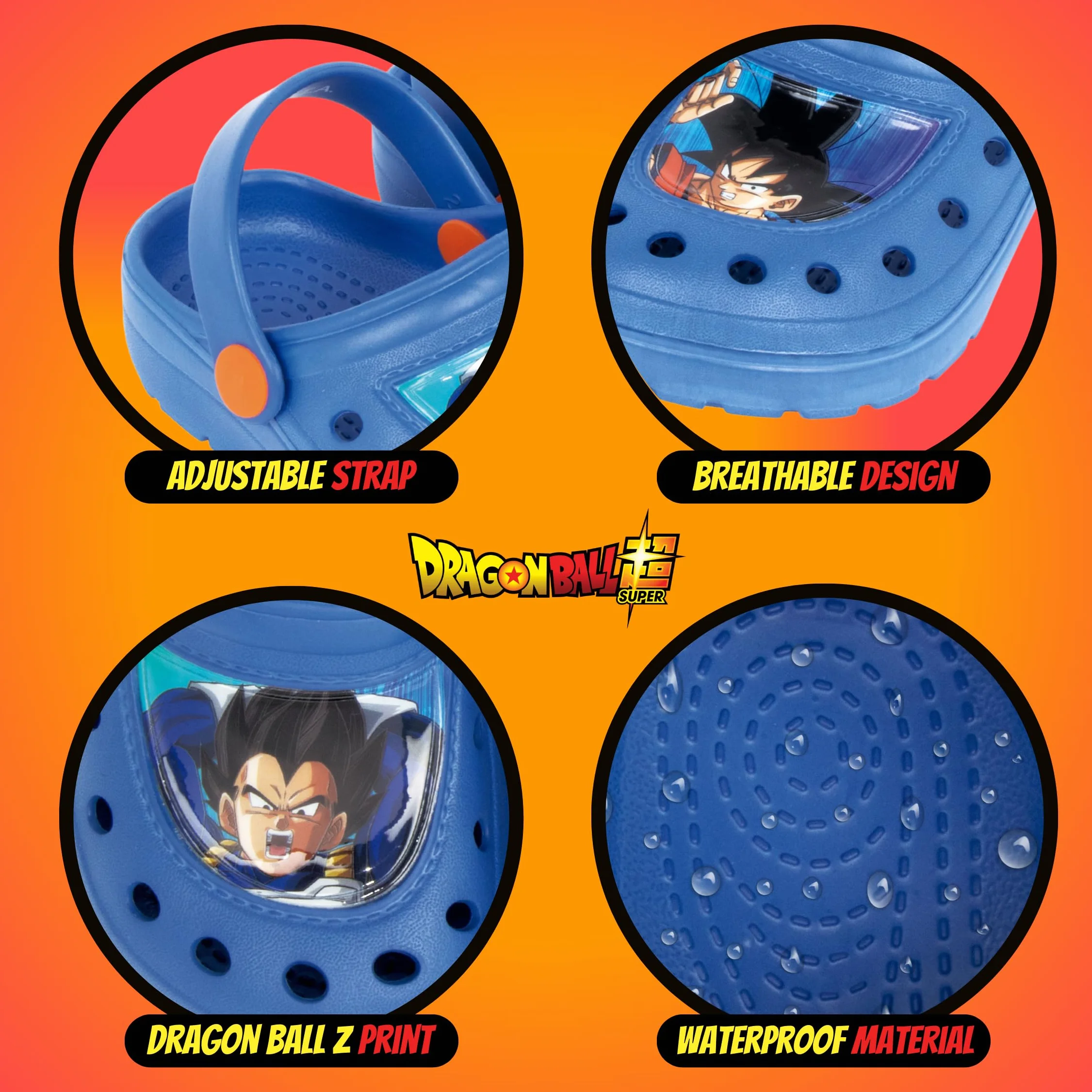 Dragon Ball Z Zuecos para Niños Goku Sandalias Clasicas Tallas EU 22-33