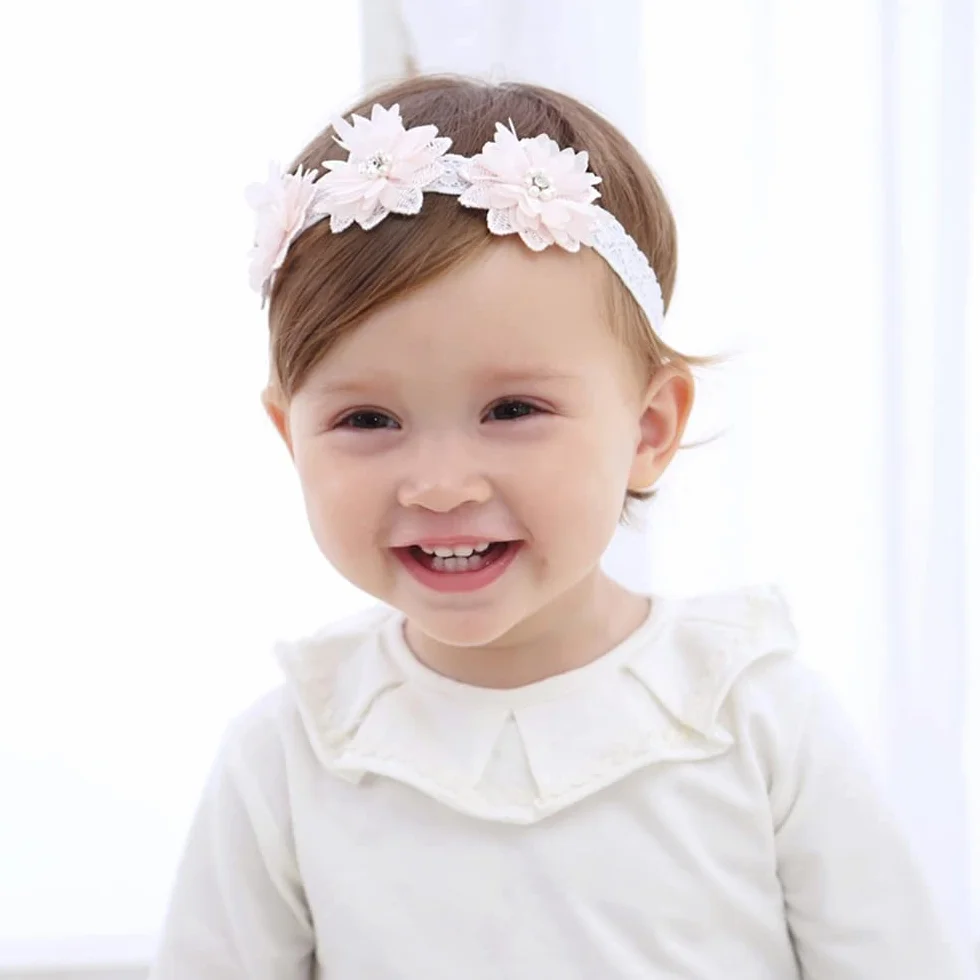 Diadema de Pelo para Bebé Cintas Florales Banda para Cabeza Niña Accesorios Fotografía
