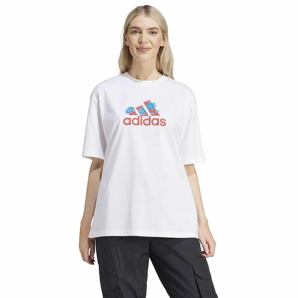 Adidas Flower Pack Badge of Sport tee Camiseta Mujer