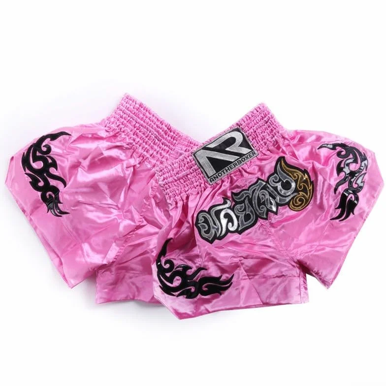 Anotherboxer Pantalones cortos de boxeo para niños rosa M