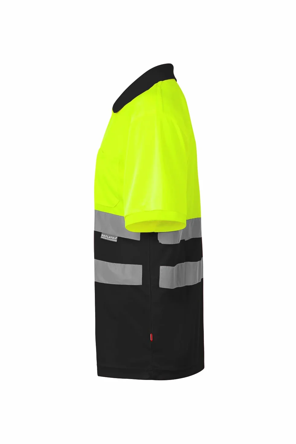 VELILLA Herren Poloshirt Zweifarbig Kurzärmelig Grau Neonorange