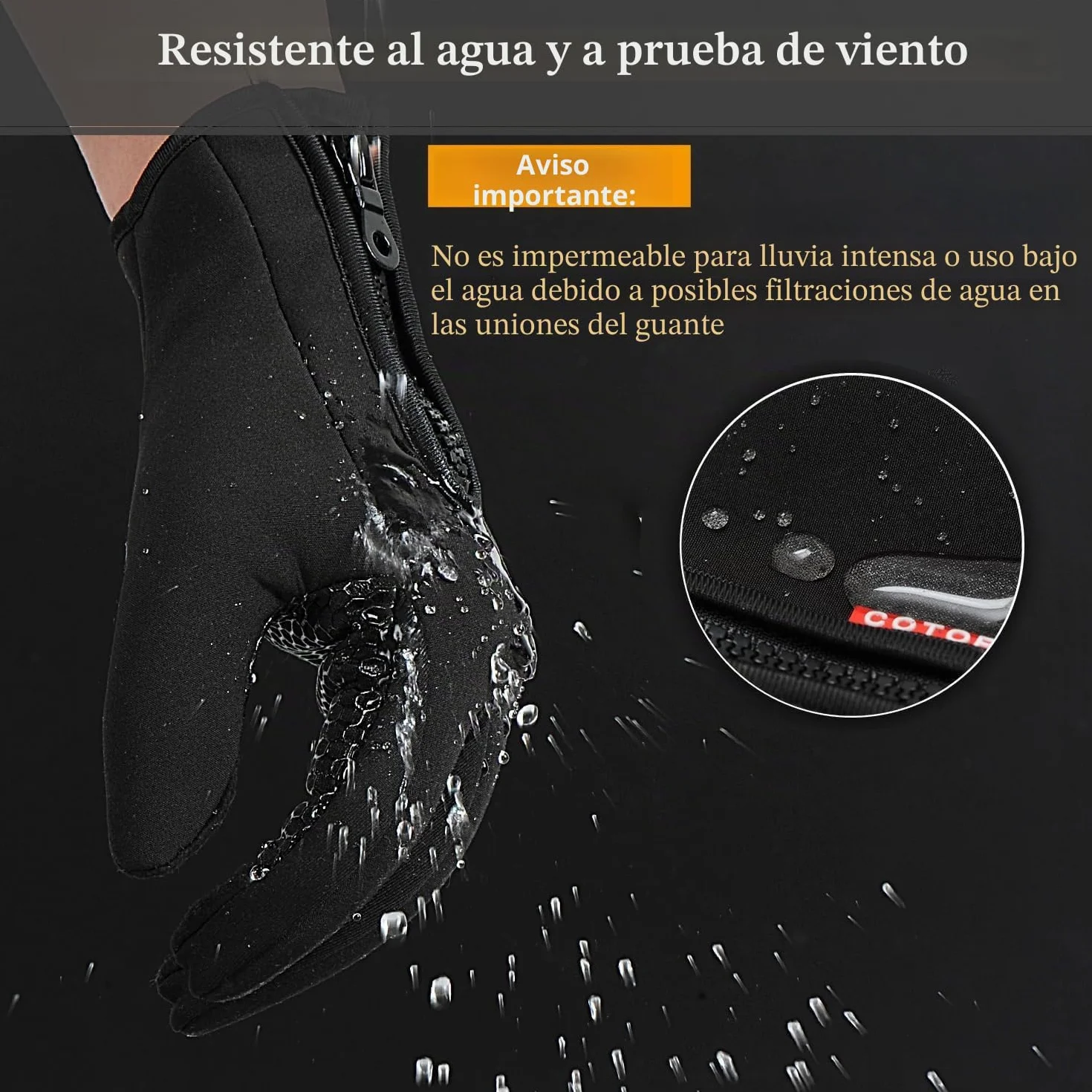 COTOP Guantes de Invierno Táctiles a Prueba de Viento para Ciclismo Caza y Camping