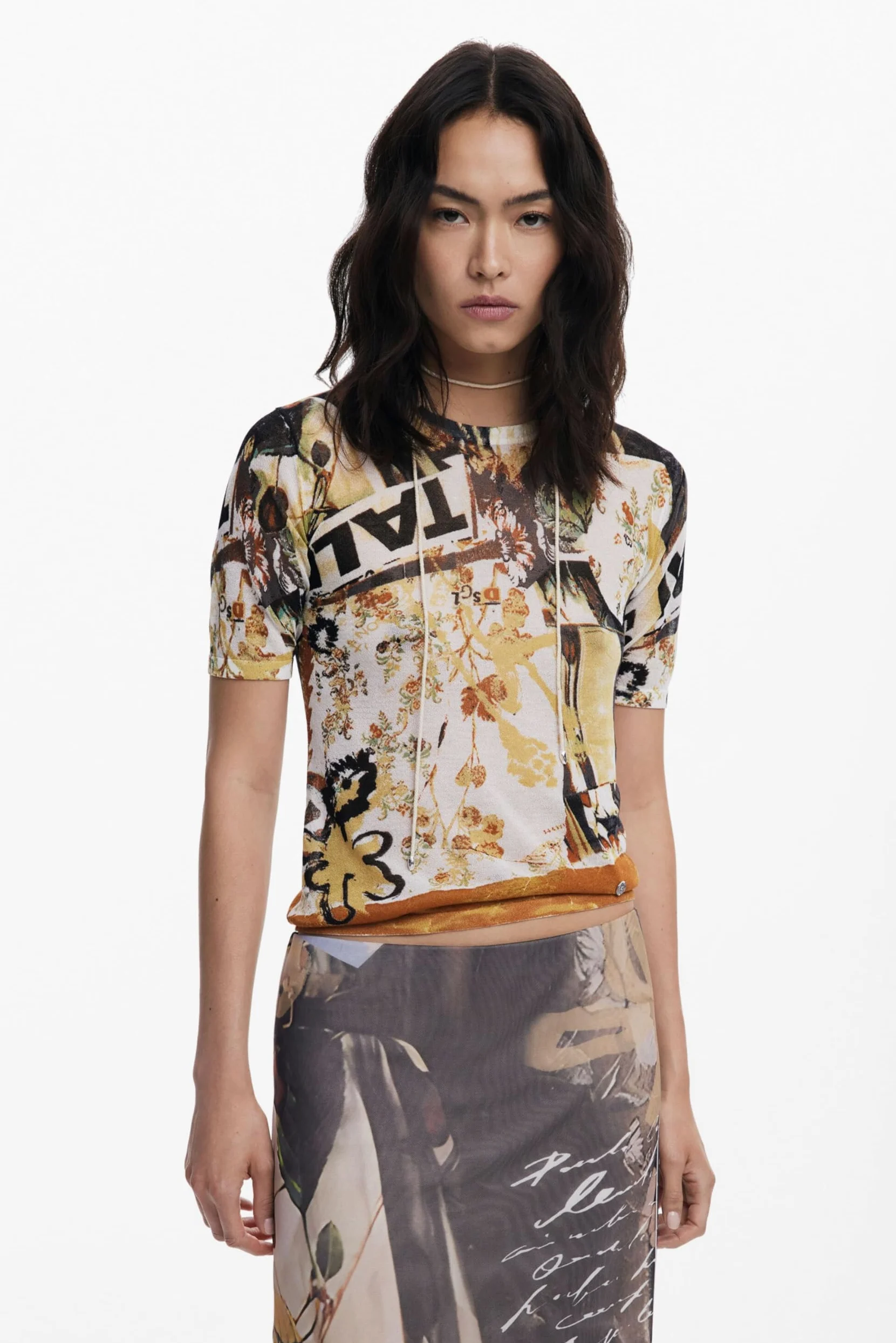 Desigual Fal_Collage Skirt Mujer (Pack de 1)