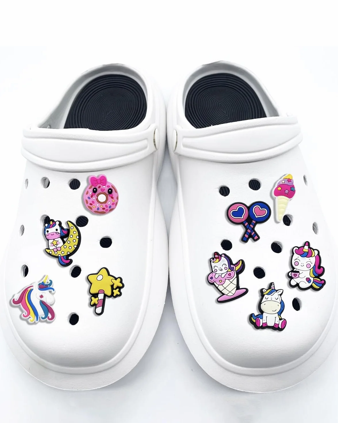 Adornos para Zapatos Unicornio Pack 25 Pins Decorativos para Crocs Zuecos