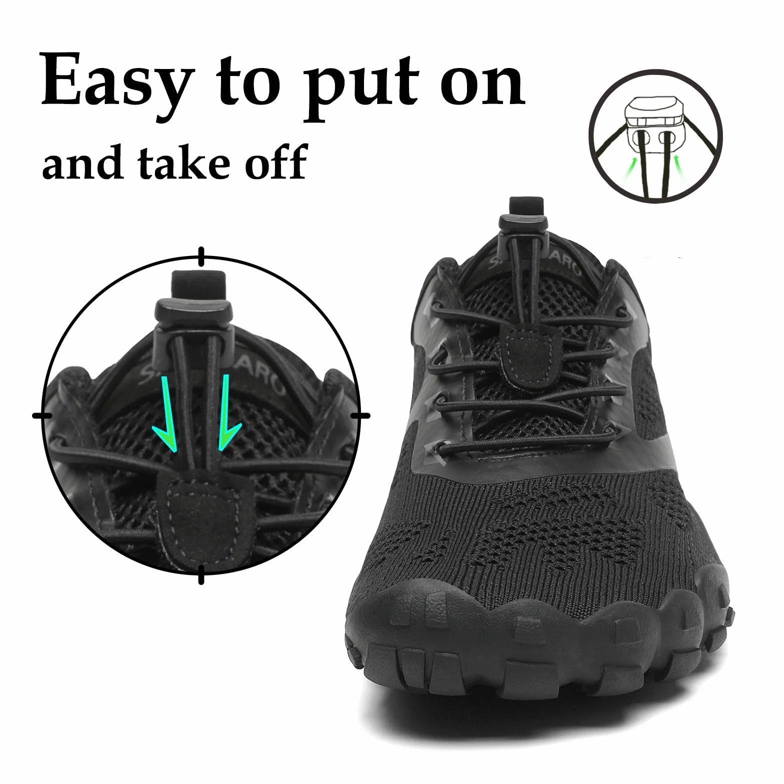 SAGUARO Zapatillas Minimalistas Barefoot Hombre Mujer - Ligeras Antideslizante Respirable - con Caja Tox Ancha y Suela Zero Drop