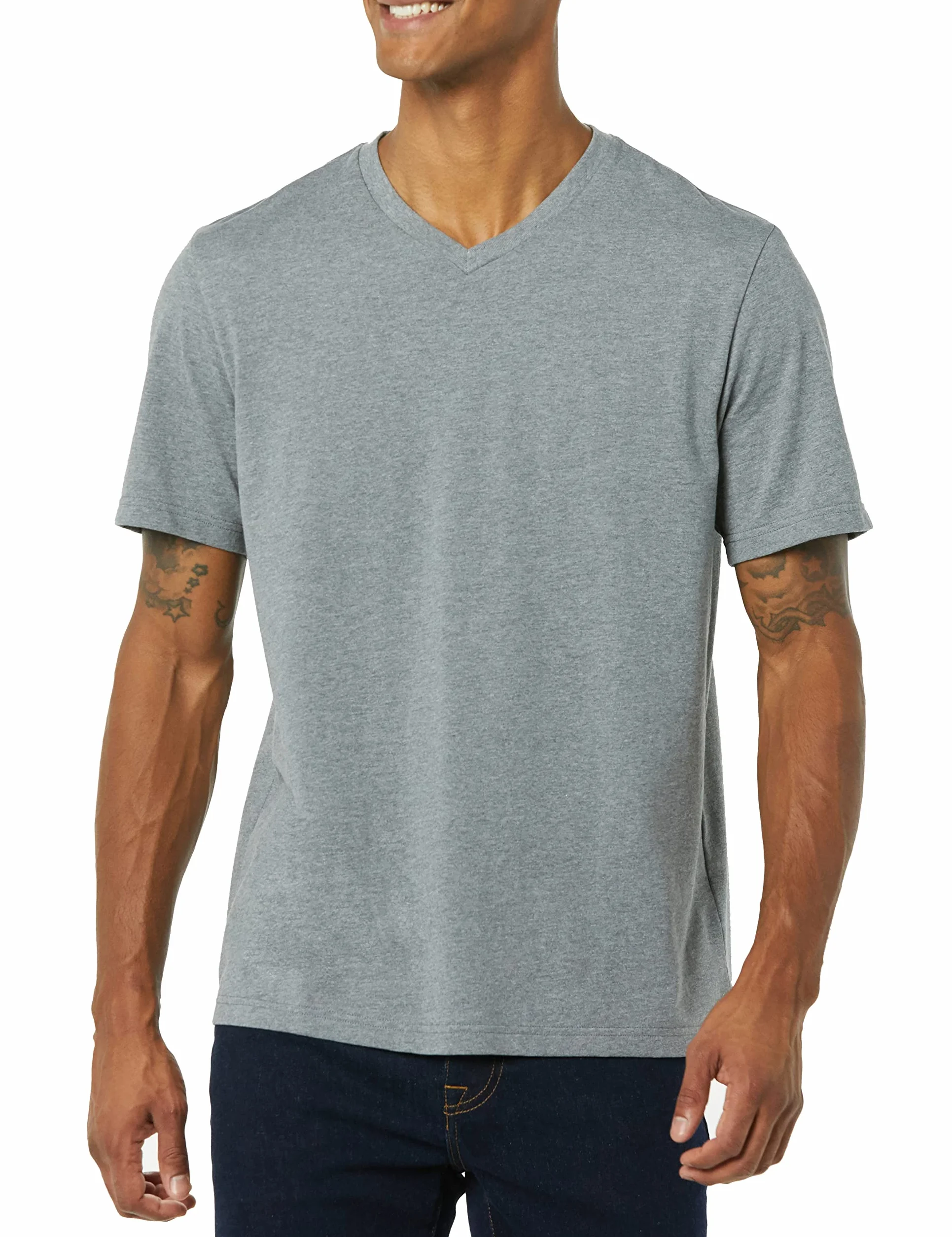 Amazon Essentials Hombre Camisetas de Cuello en V de Manga Corta