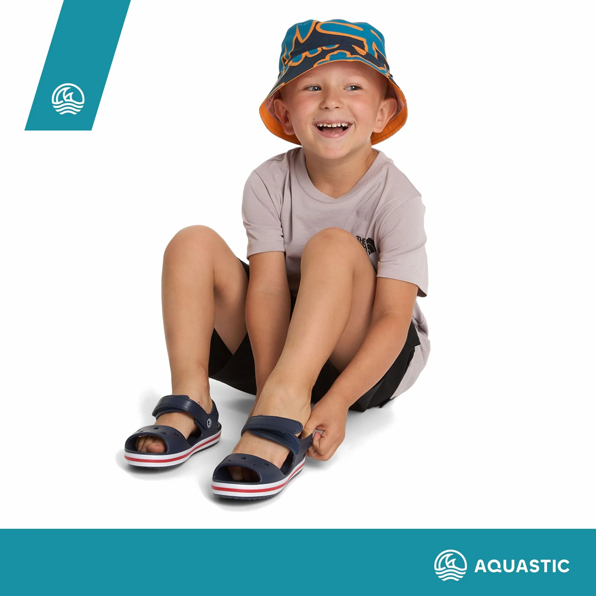 AQUASTIC Sandi Jr, Sandalia Unisex niños
