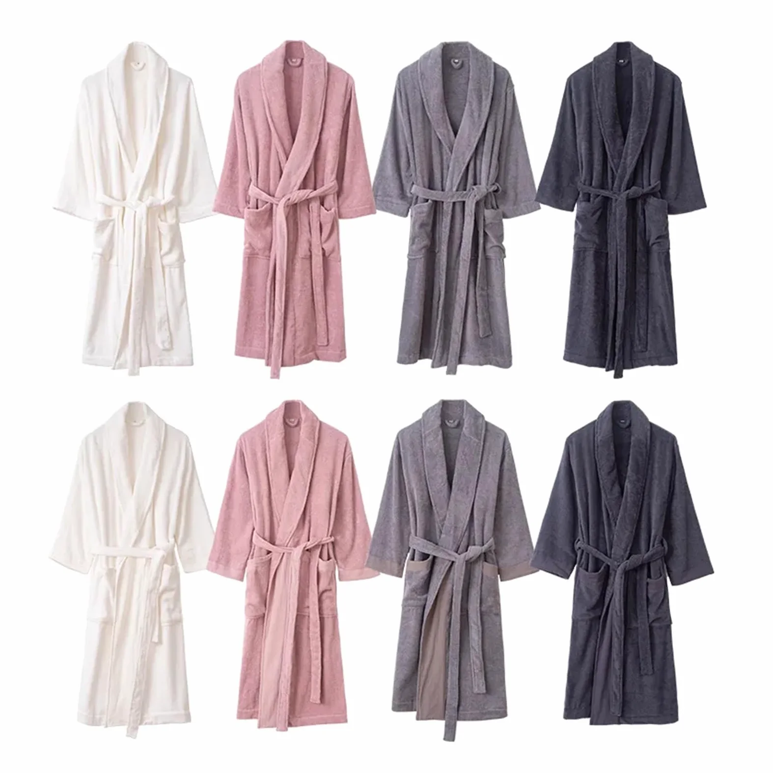 Albornoz Mujer Rizo Albornoz de algodón for hombre, talla grande, toalla, bata larga, ropa dormir for mujer