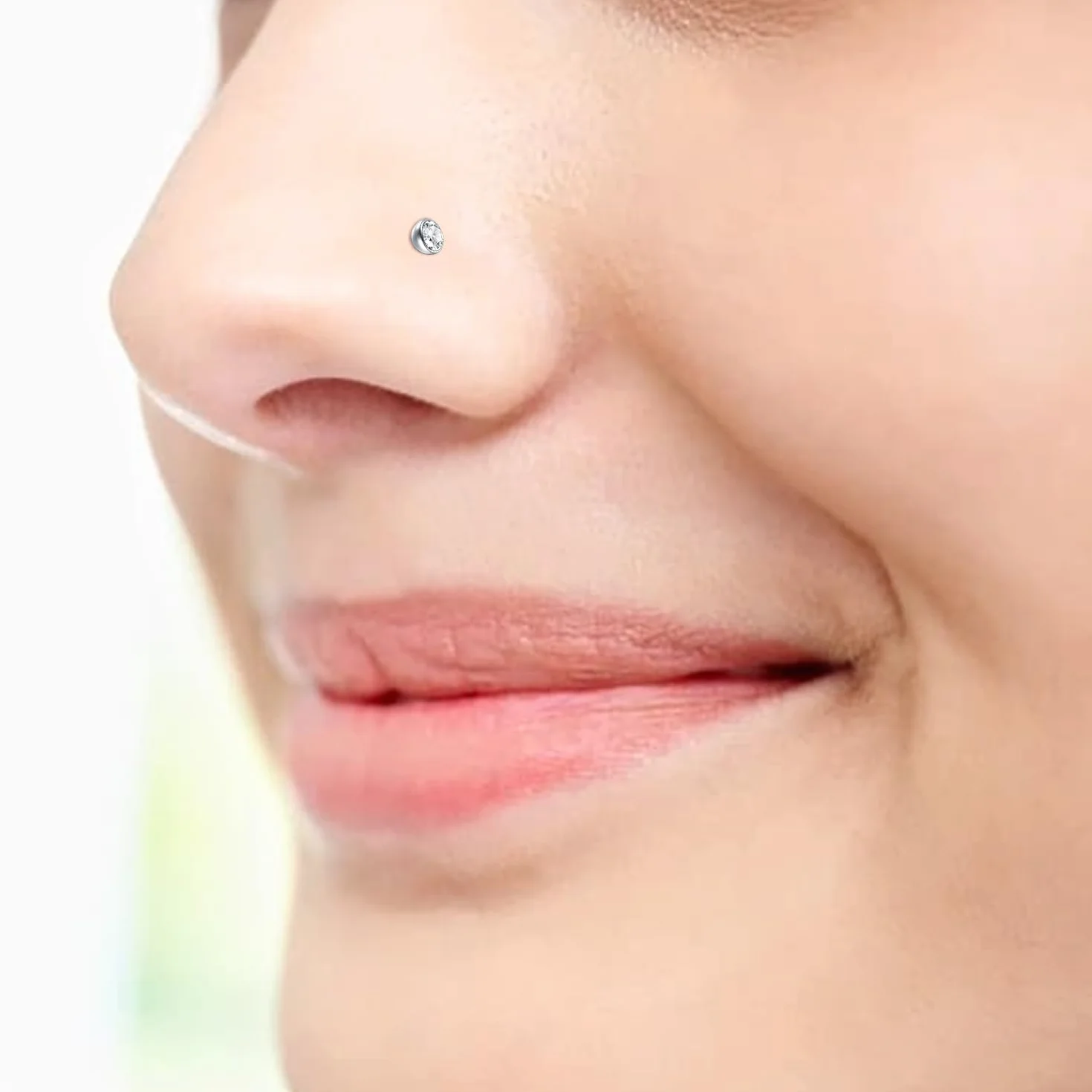 Briana Williams Acero quirúrgico 316L Nariz Stud Anillos Tornillo Piercing Jewelled Clear Diamond CZ 10-12PCS
