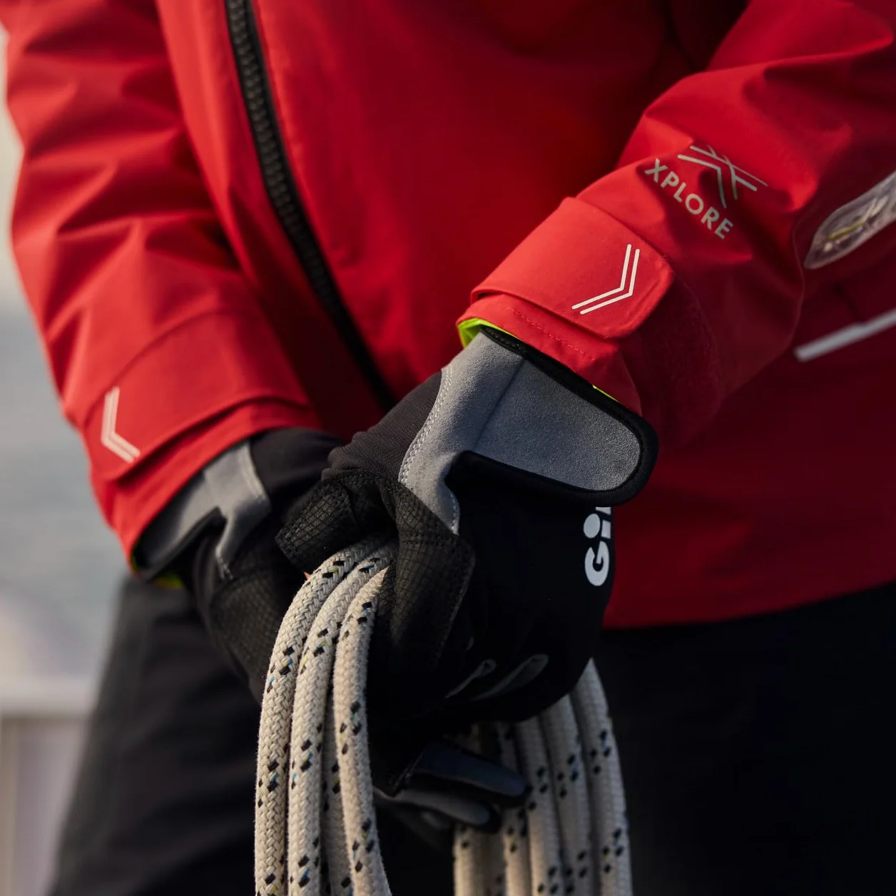 Gill Guantes Deckhand Hombre Dedo Largo Negro