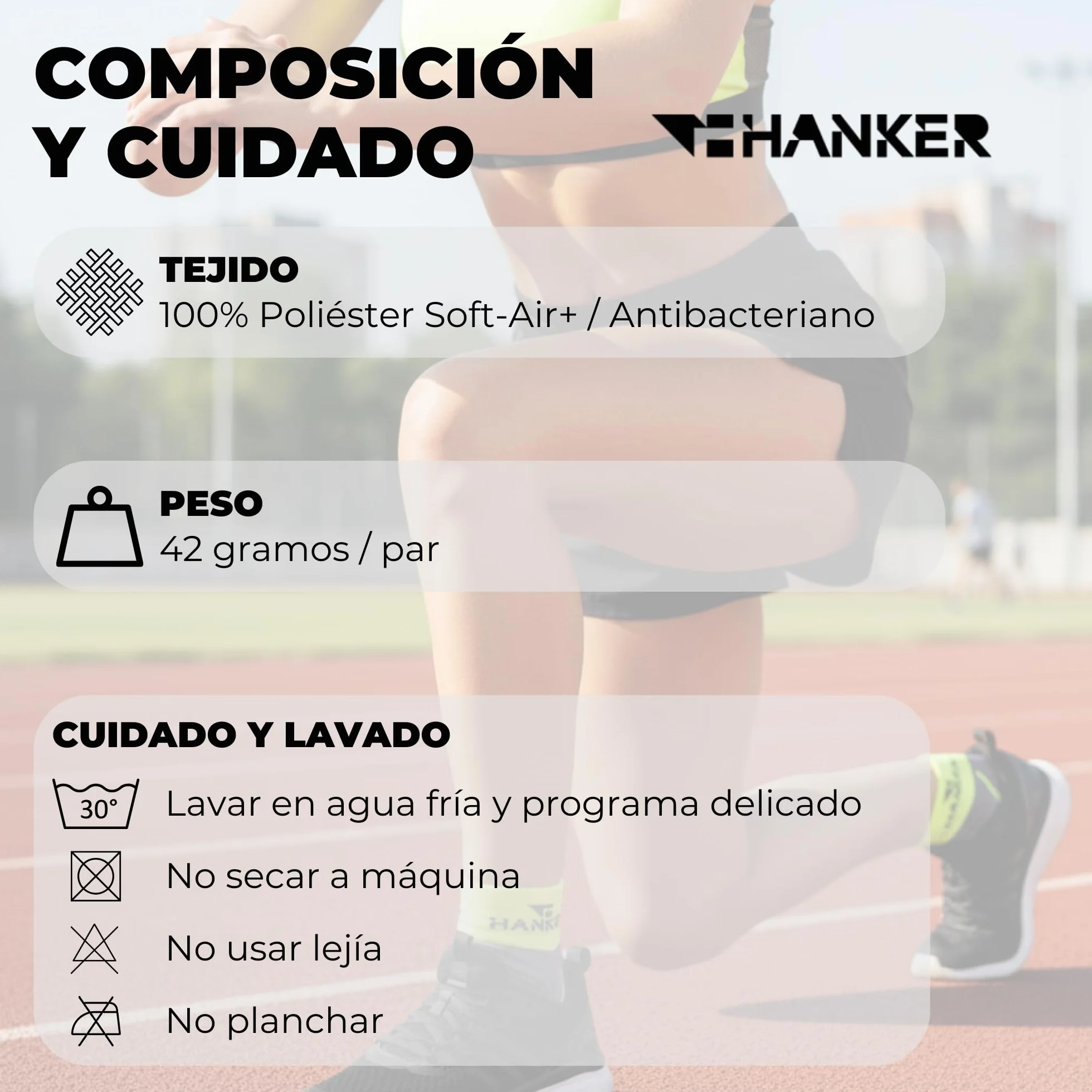 HANKER Calcetines Trail Running Hombre Mujer Sin Costuras Transpirables Antirozaduras Compresión