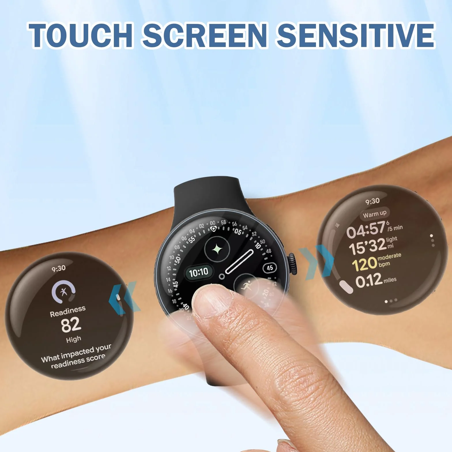 Protector de pantalla Google Pixel Watch 4 41 mm TPU Ultra HD Anti arañazos