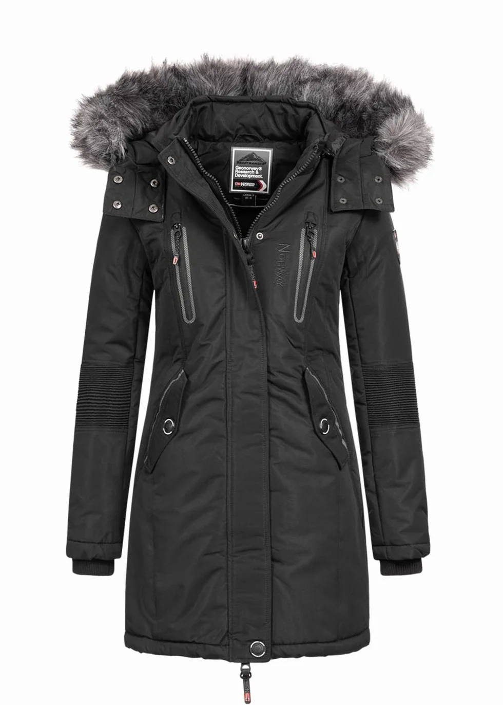 Geographical Norway Coraly Lady Parka Mujer Otoño Invierno Cálido Abrigo Capucha Chaqueta A Prueba De Viento