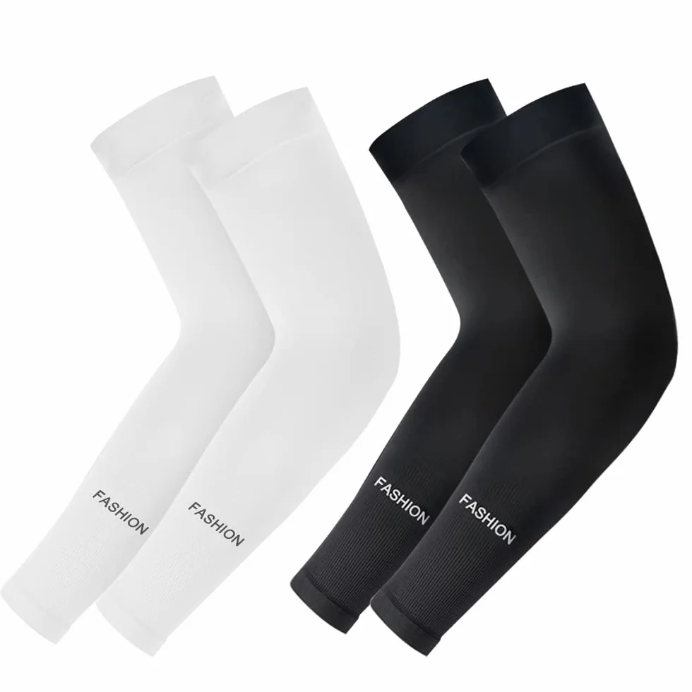 Mangas para Brazo Elásticas de Protección UV Enfriamiento Transpirables para Ciclismo Deportes