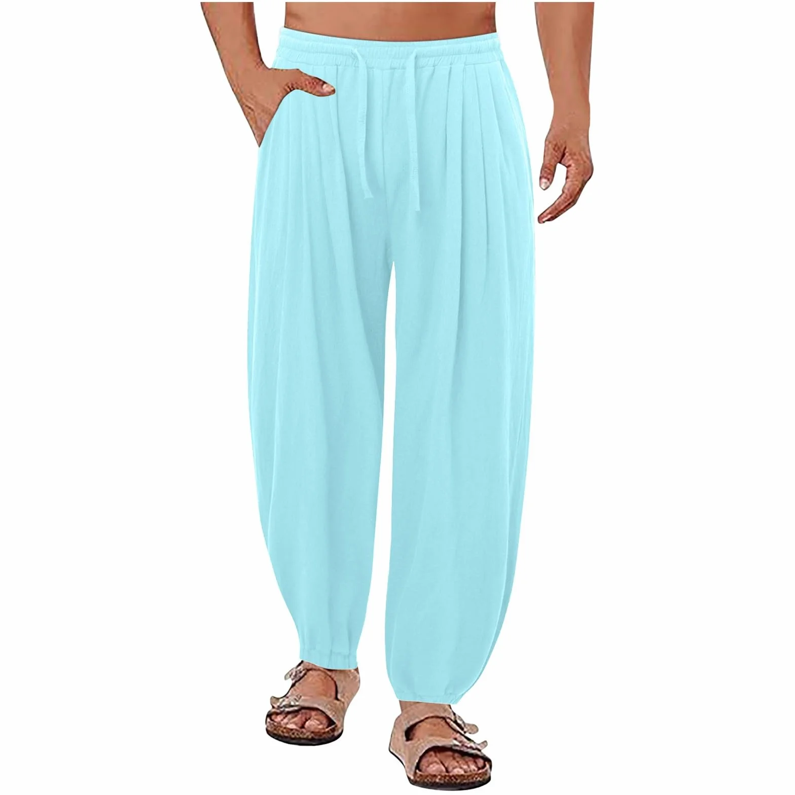 Pantalones Harén Hombre Bombachos Sarouel Baggy Aladino Yoga Hippie
