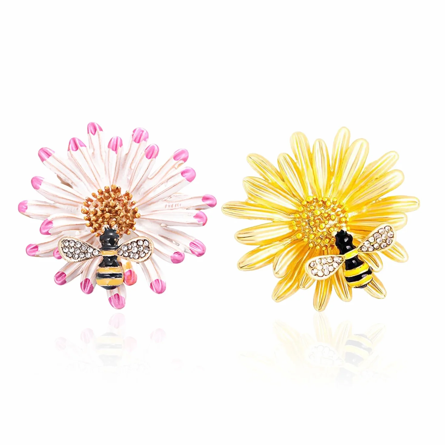 Broche de Abejas Daisy, Broche de Diamantes de Imitación, Accesorios de Ropa