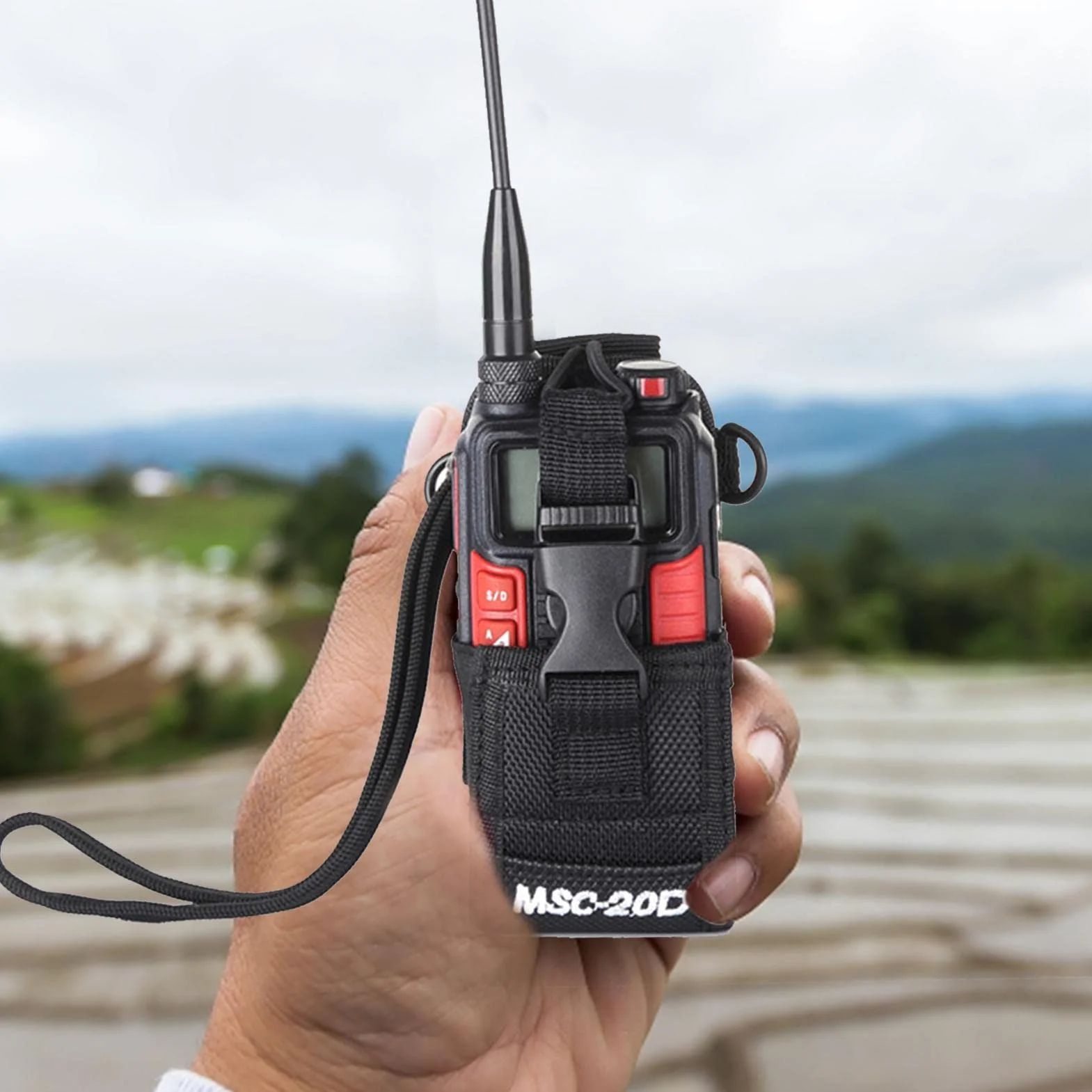 ZONTO Funda de Radio Nailon Ajustable para Walkie Talkie