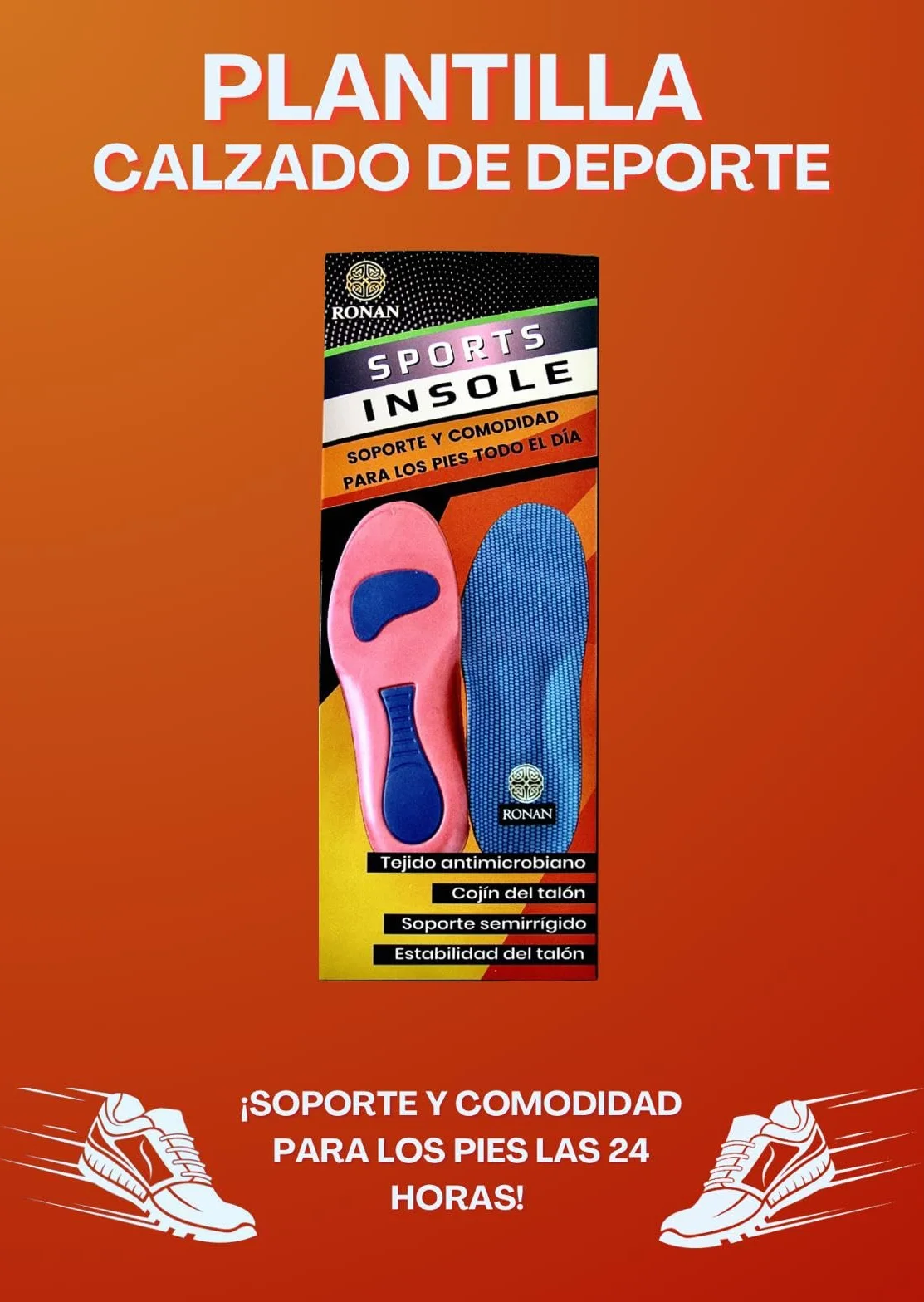 Plantilla fascitis plantar hombre mujer metatarsalgia 45-46 28.5 cm