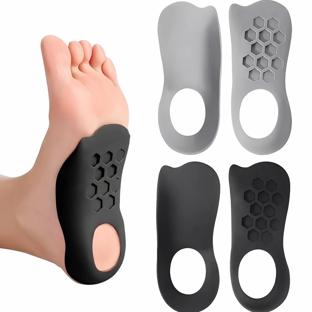 Plantillas Ortopédicas de Soporte del Arco para Fascitis Plantar, Alivio del Dolor del Talón, Absorción de Impactos, Antifatiga