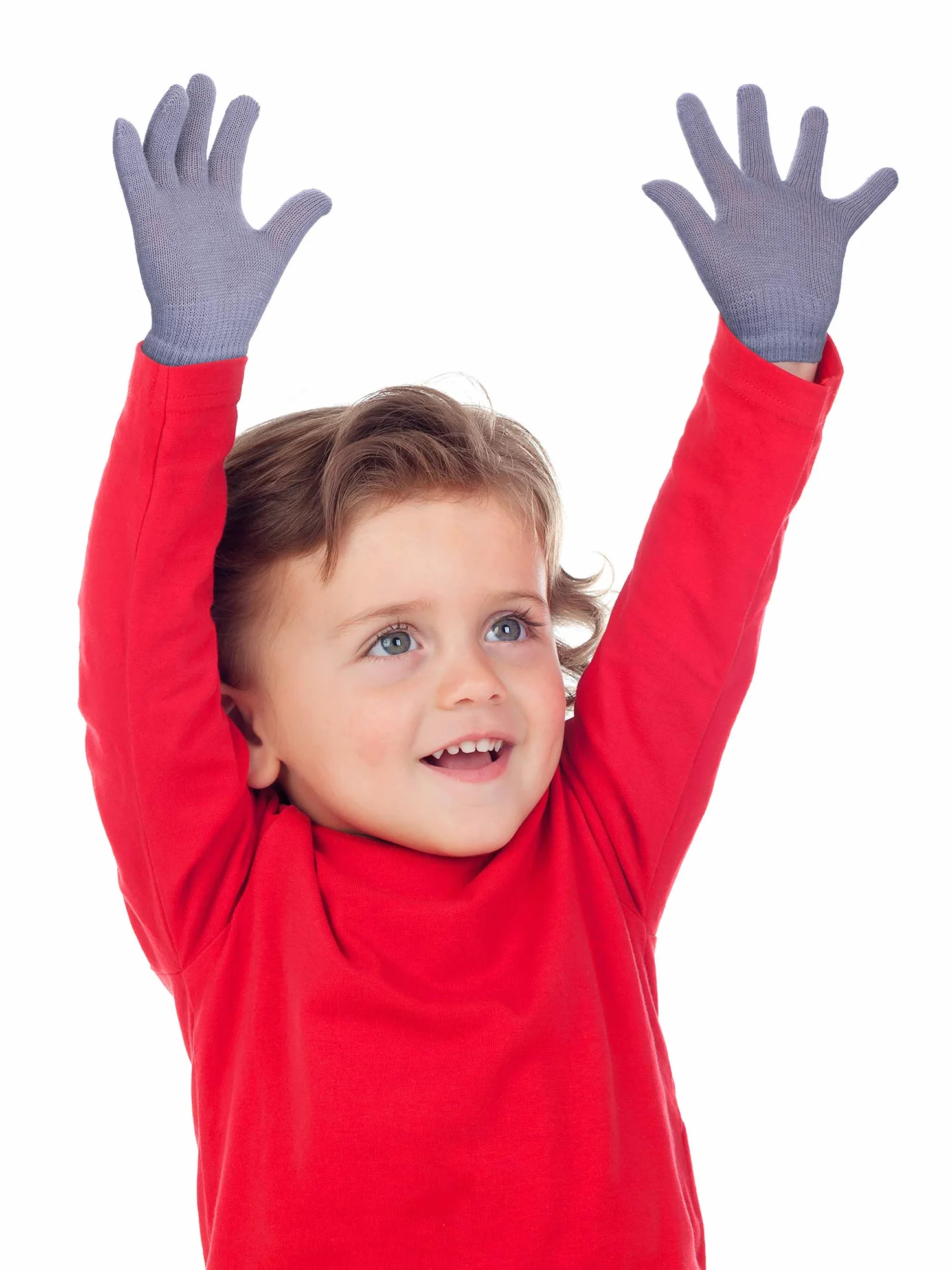 Geyoga 3 Pares Guantes de Punto de Invierno Elásticos Tejidos Niño