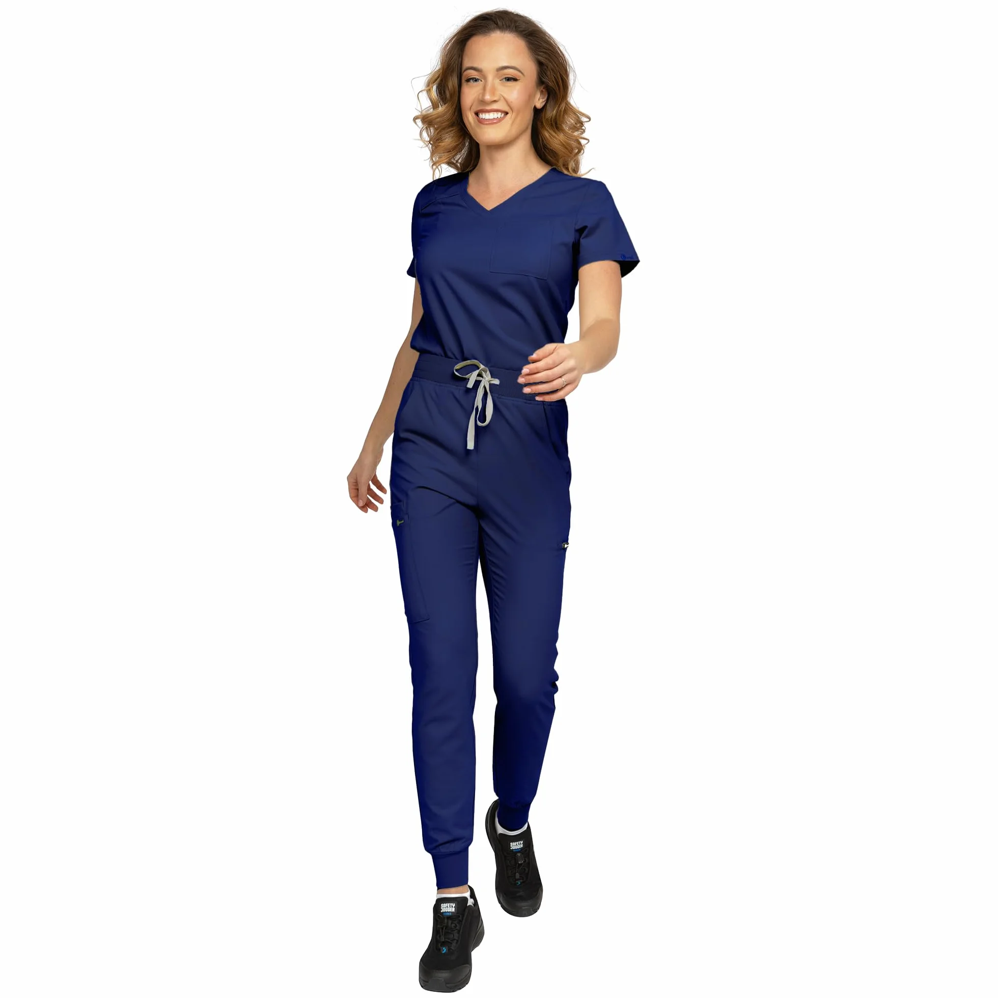 B-well Aurelia Casaca Sanitaria Mujer Antibacteriana Resistente a Olores Antiarrugas Uniforme Médico