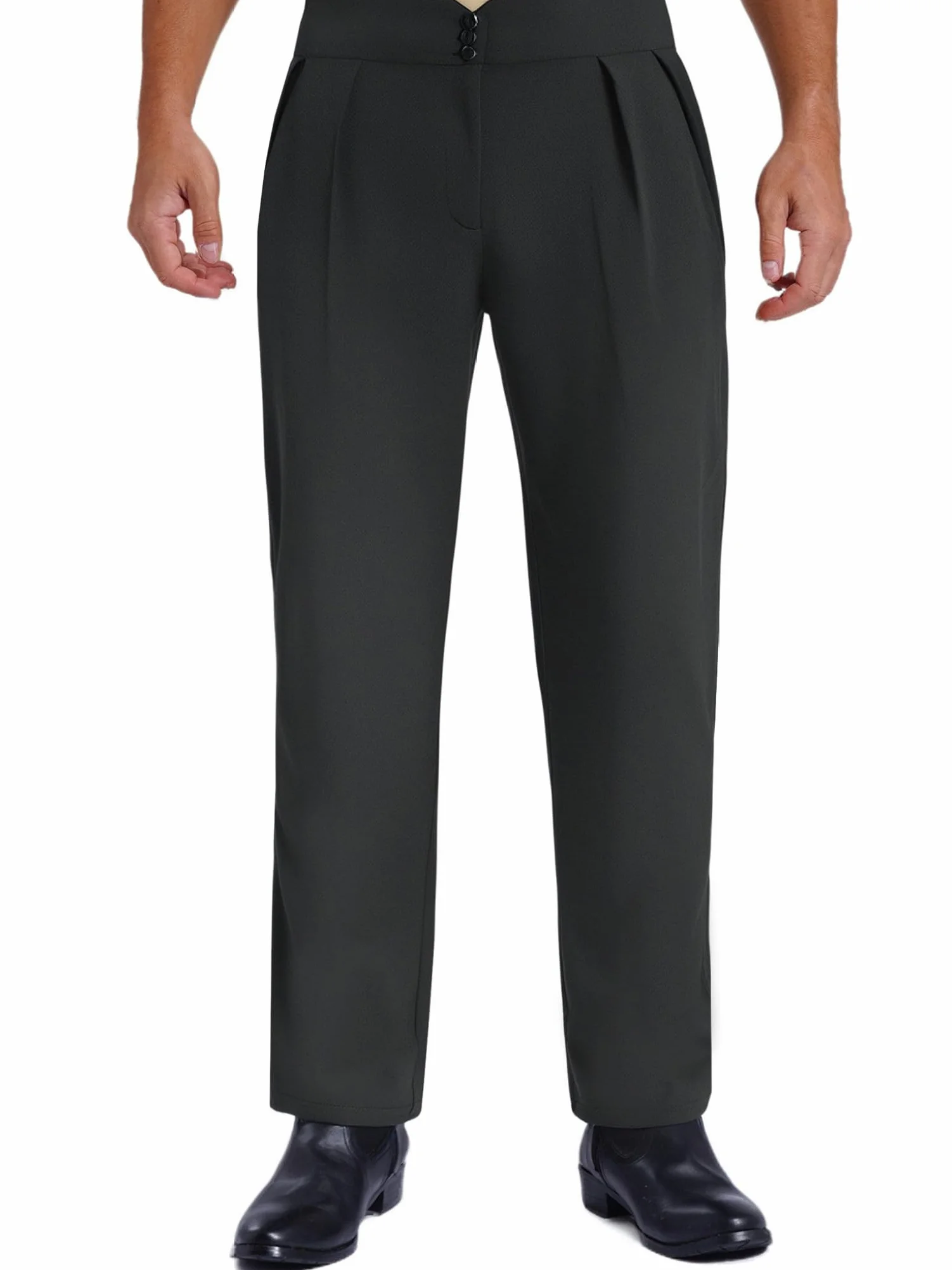 Pantalones de Baile Latino para Hombres, Alto Talle, Acampanados, Jazz y Cha-Cha