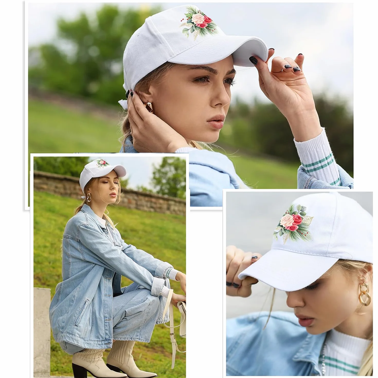 Gorras infantiles para pintar, gorra de graffiti, gorra de béisbol DIY con pegatinas, 10 piezas