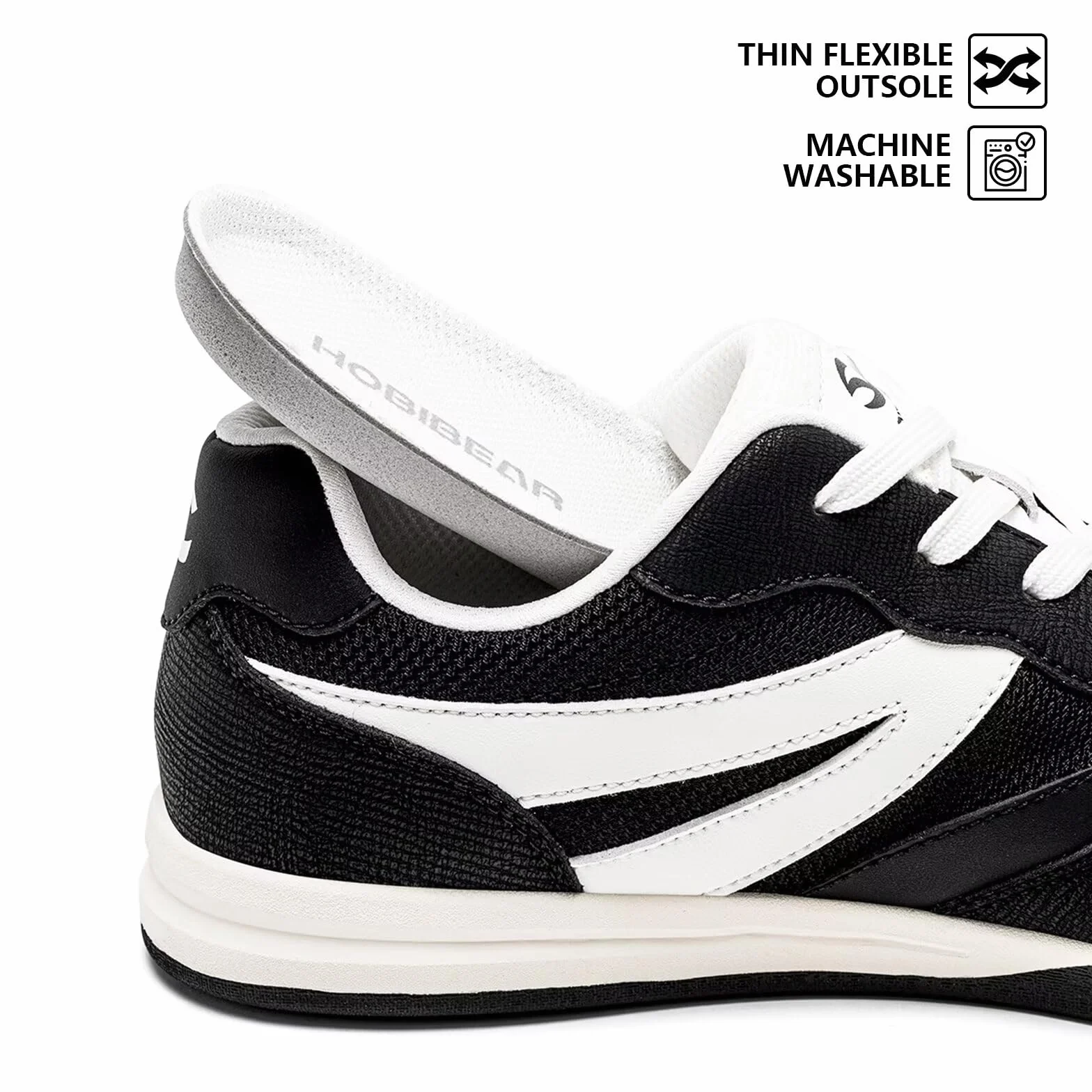 HOBIBEAR Zapatos Barefoot Unisex Caja de Dedos Ancha Sneakers Casuales Ligeros
