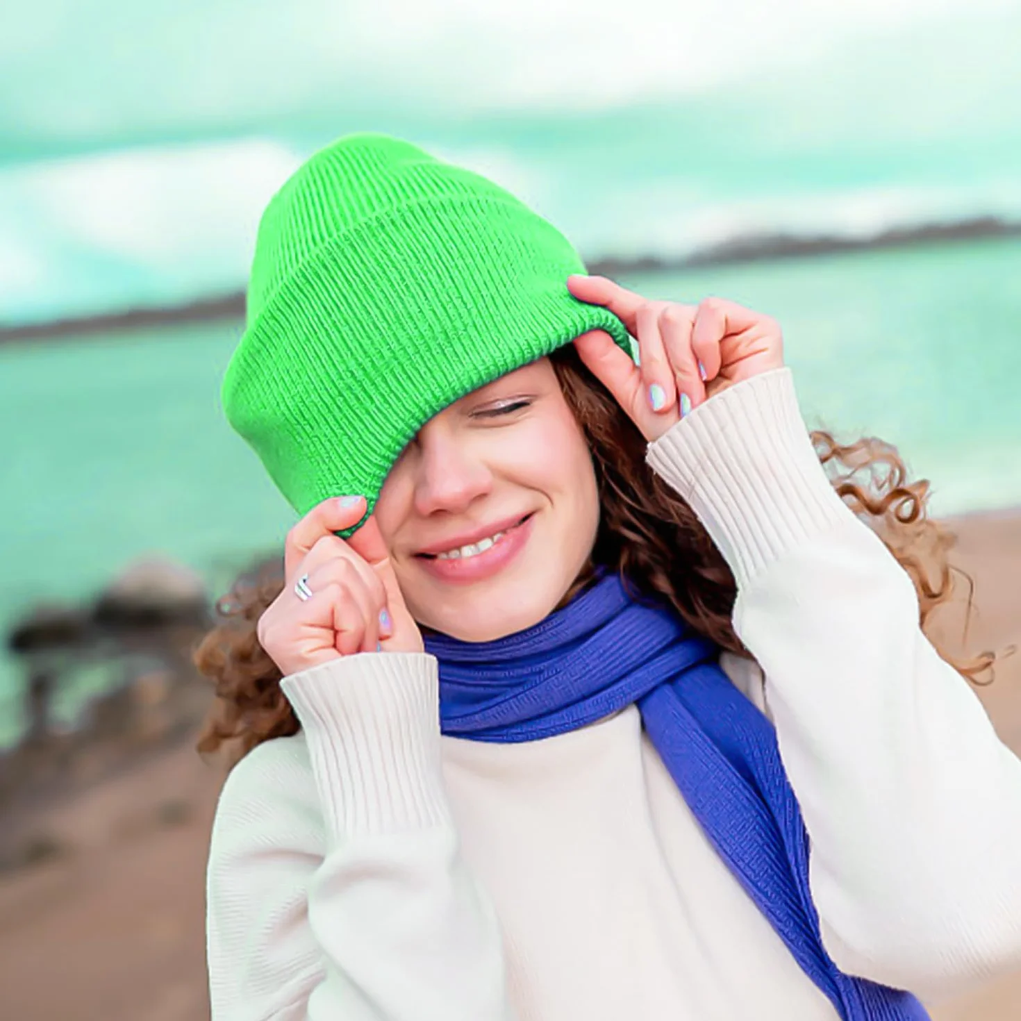 Gorros De Punto De 2 Piezas, Gorros De Lana Cálidos, Accesorios De Vestir