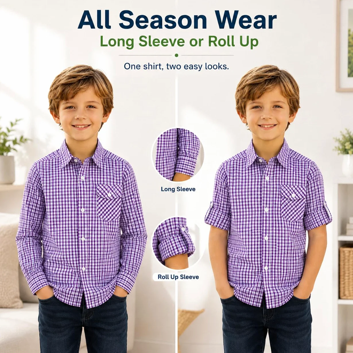 Bienzoe - Camisas deportivas de algodón para niños - - 4-5 años
